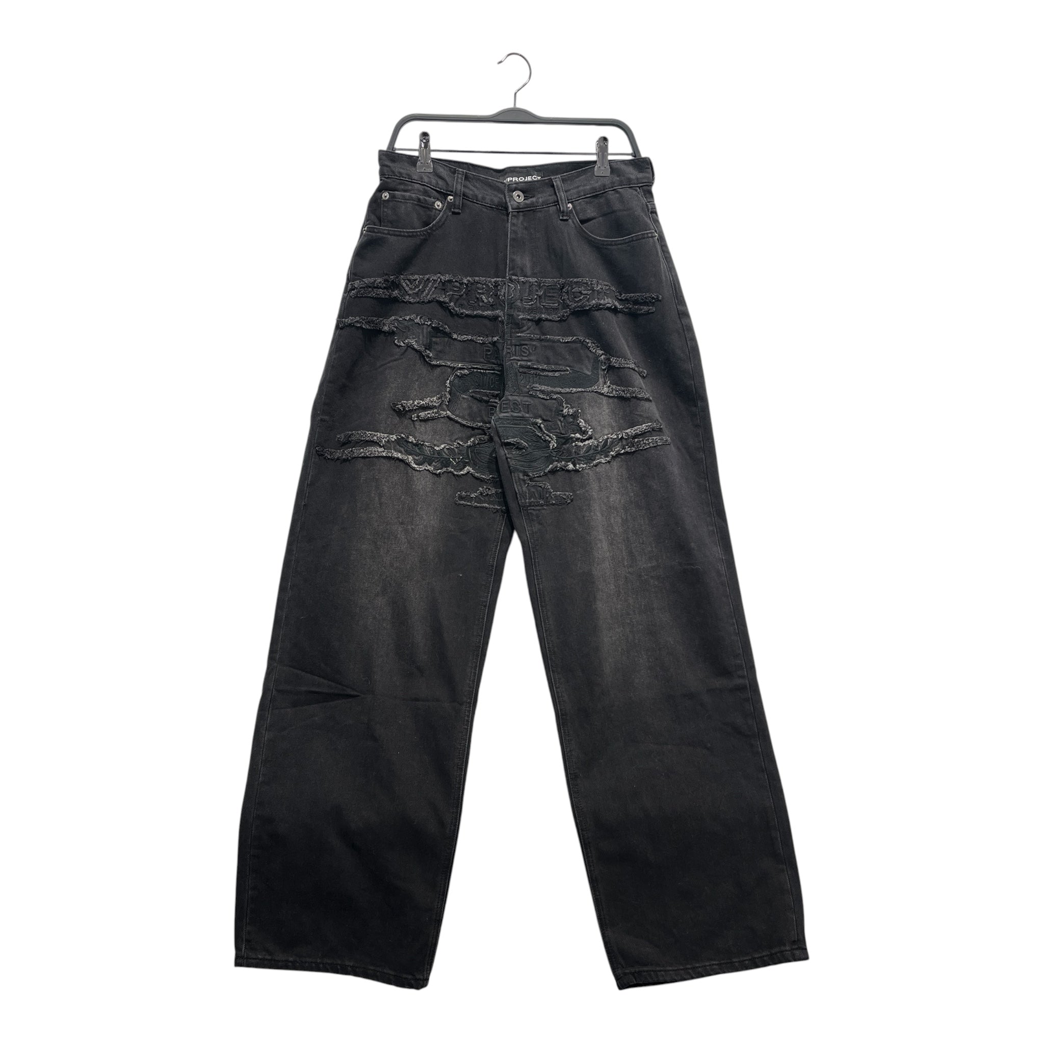 Y/PROJECT/Pants/29/Denim/BLK/Distressed/PARIS' BEST PATCH view 1