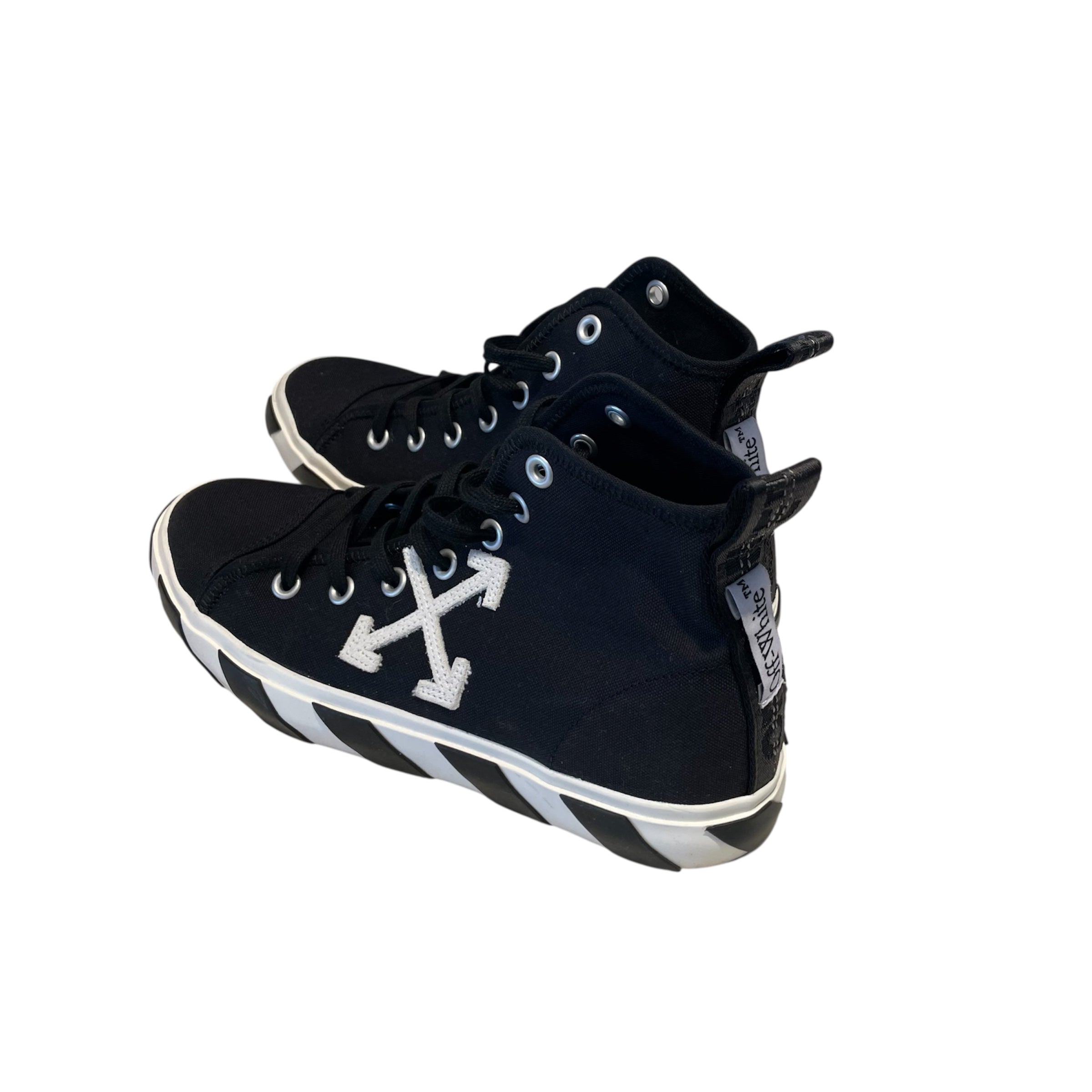 OFF-WHITE/Hi-Sneakers/US 9/Cotton/BLK/mid vulcanized view 2