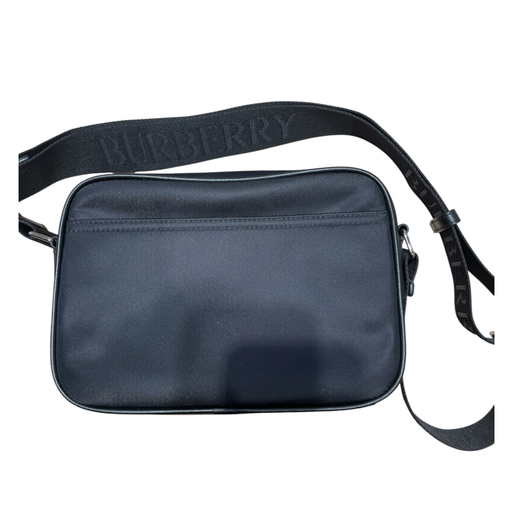 BURBERRY/Cross Body Bag/Cotton/BLK/raised lettering view 2