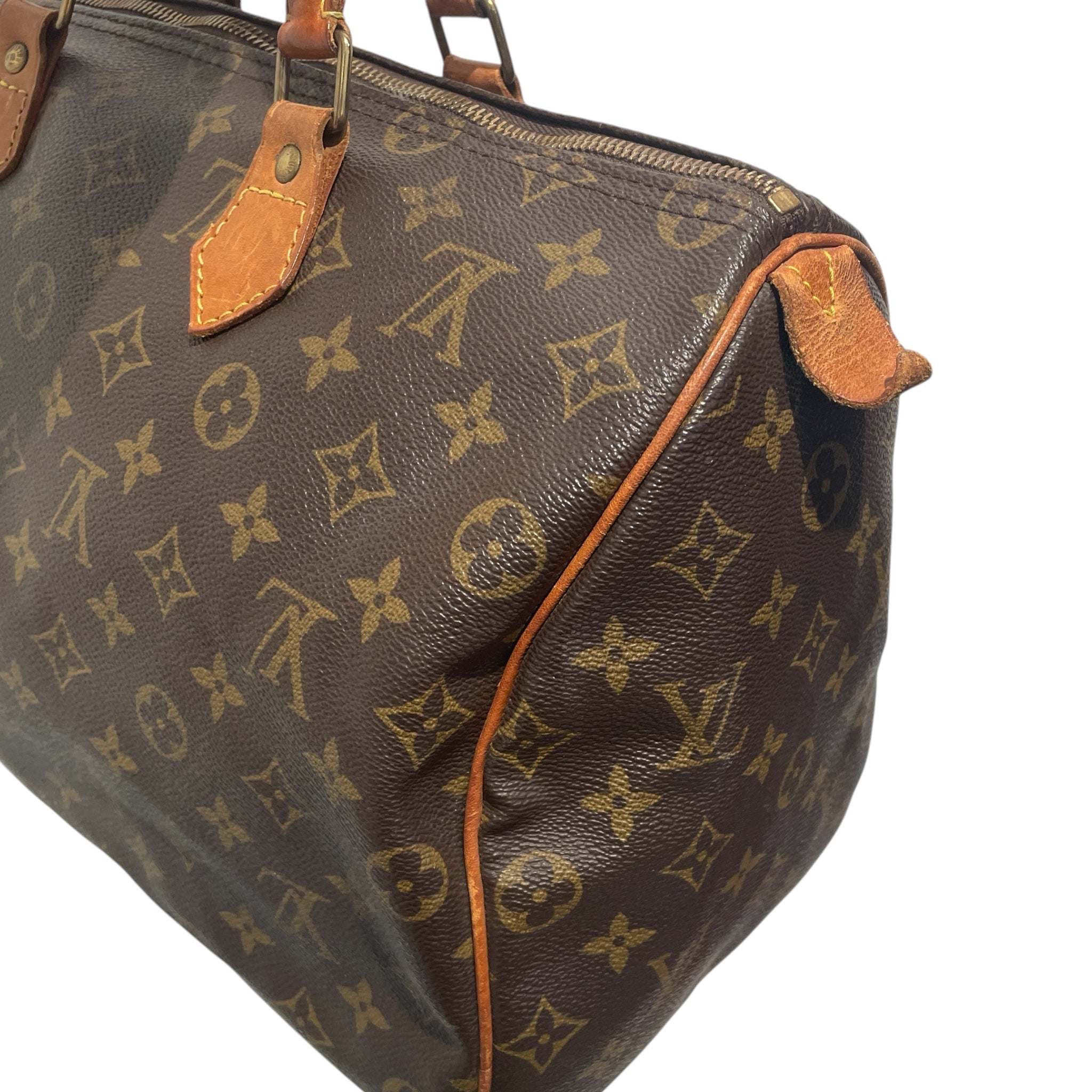 LOUIS VUITTON/Boston Bag/Monogram/Leather/BRW/Speedy 35 view 6