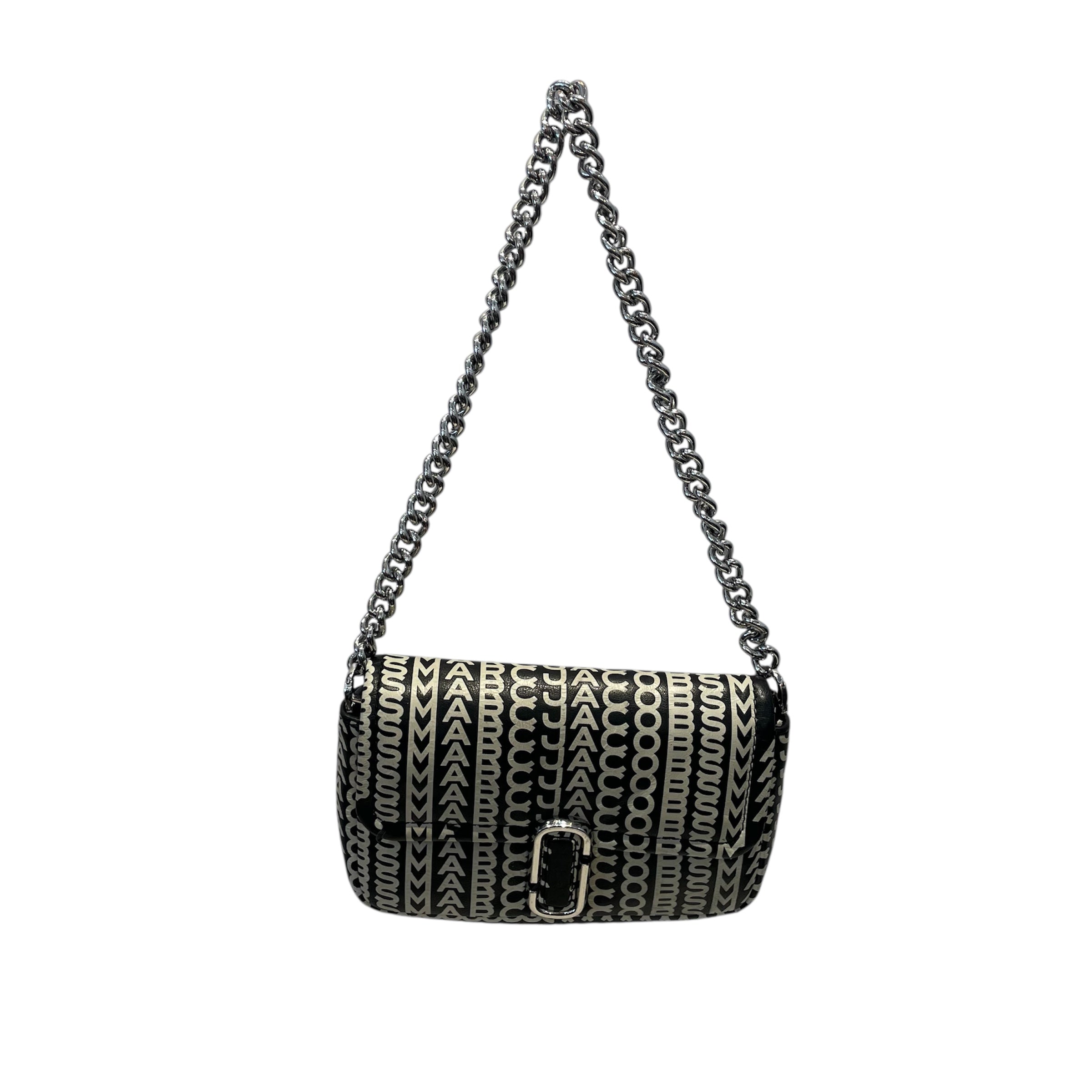 MARC JACOBS/Clutch Bag/Monogram/Leather/BLK/The Snapshot Bag AOP view 1