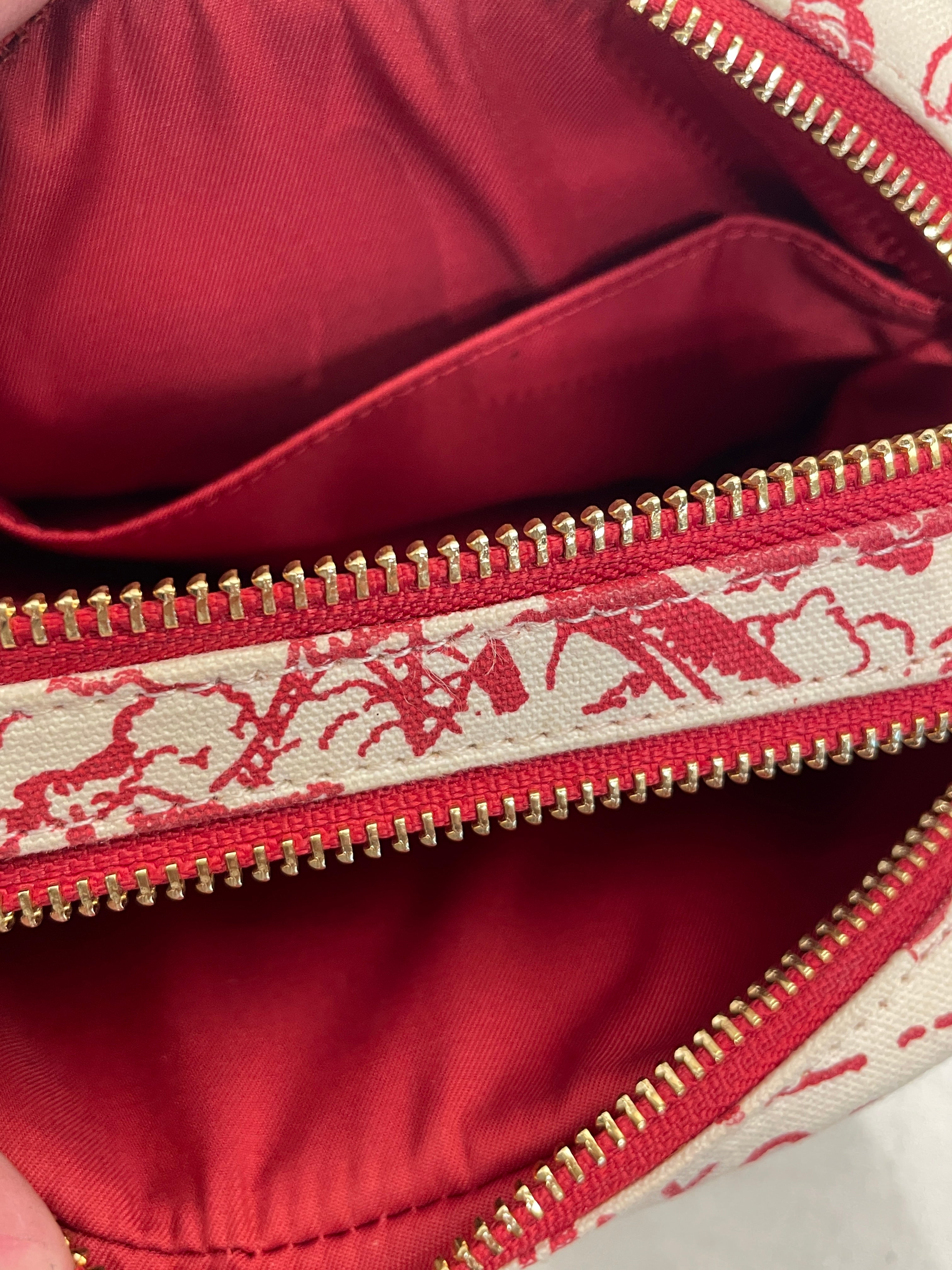 TORY BURCH/Cross Body Bag/Cotton/RED/Boarding pass view 4