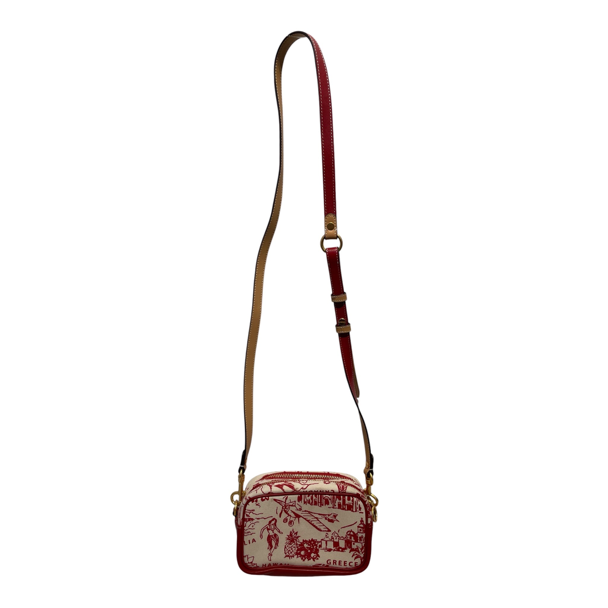 TORY BURCH/Cross Body Bag/Cotton/RED/Boarding pass view 2
