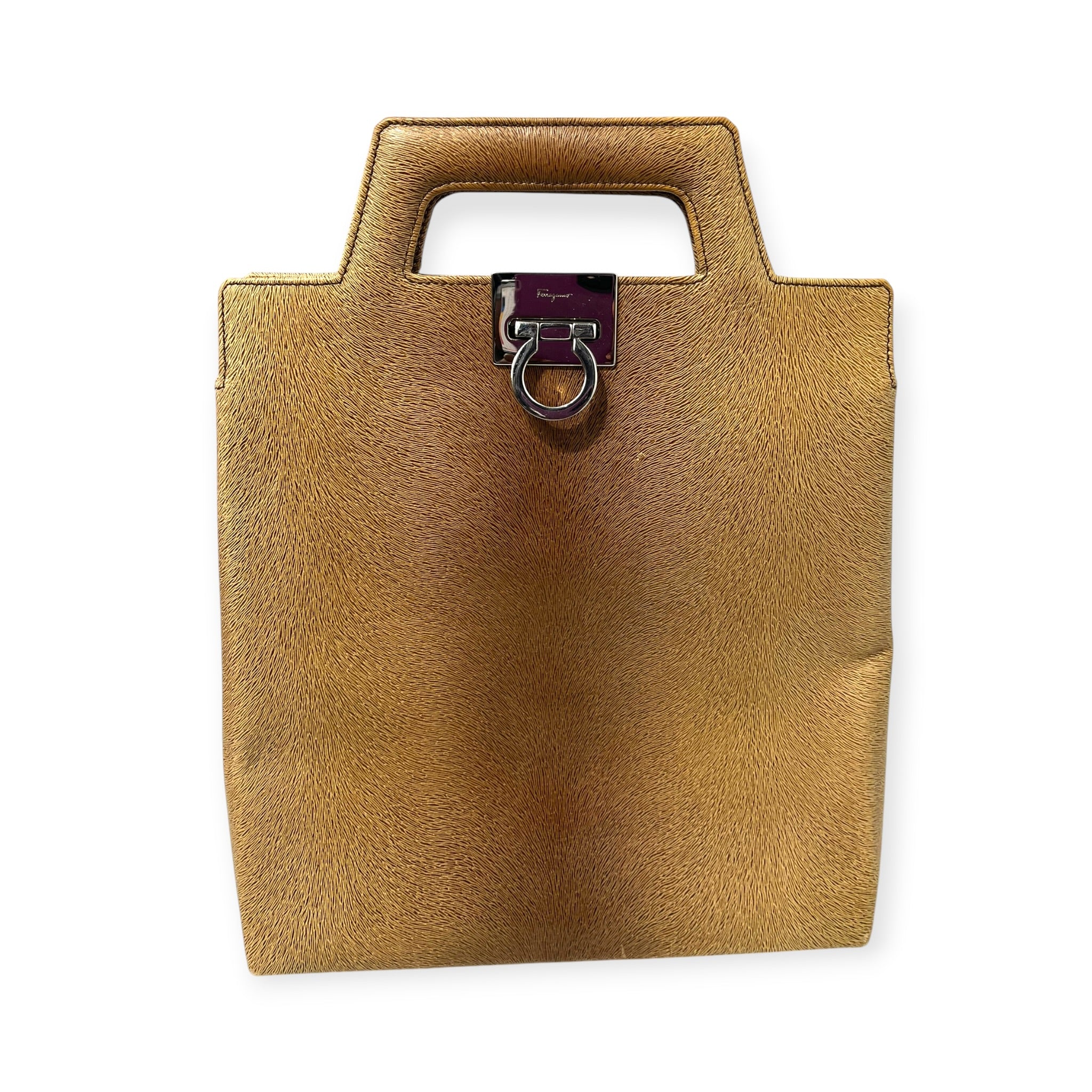 Salvatore Ferragamo/Bag/Animal Pattern/Leather/BEG/EPI DEER TEXTURED BAG view 1