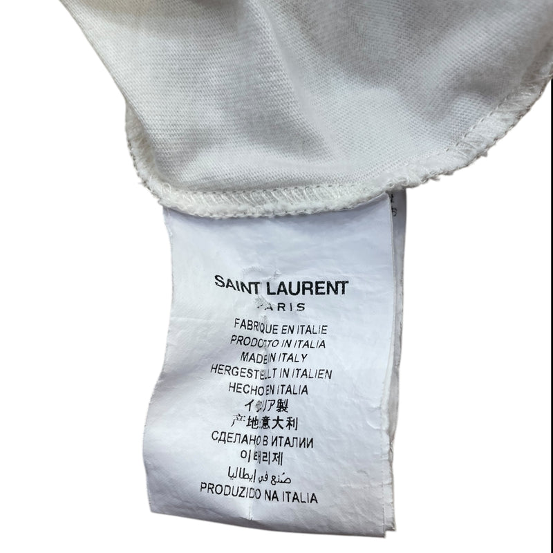 YVES SAINT LAURENT/T-Shirt/S/Cotton/WHT/