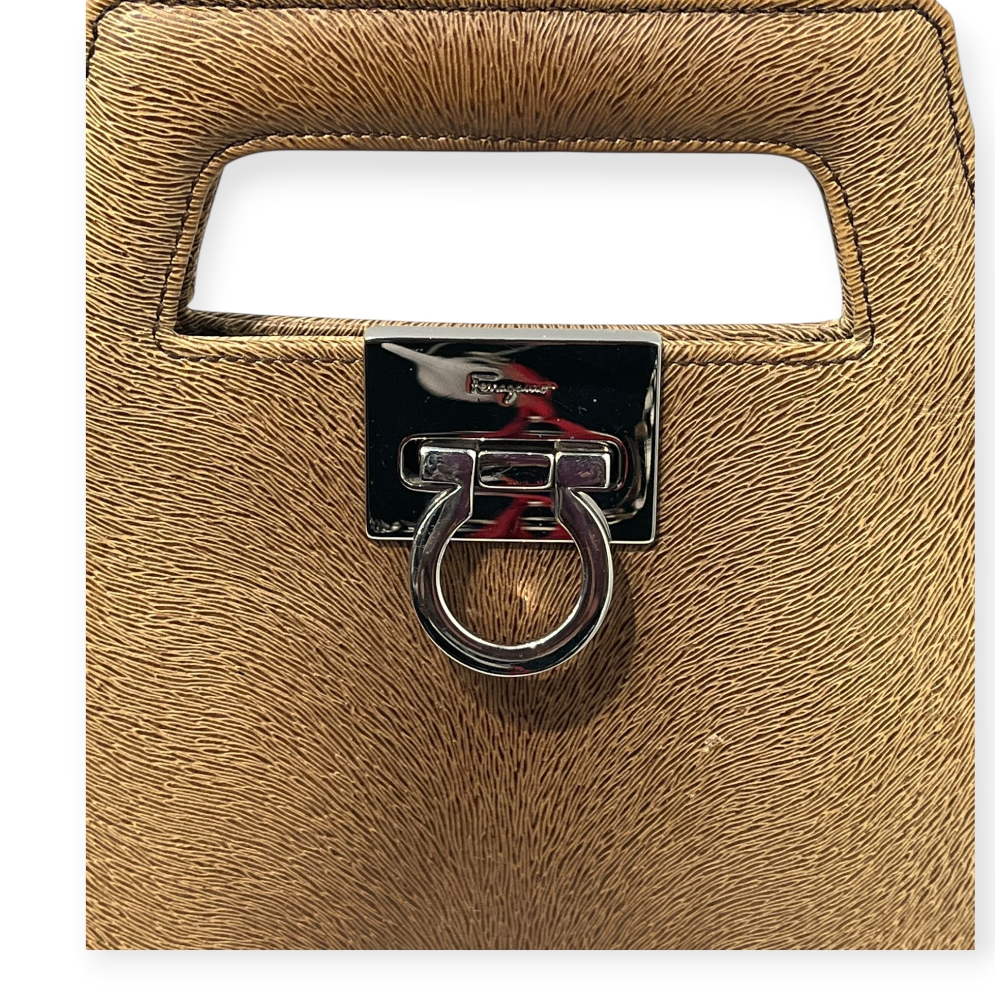 Salvatore Ferragamo/Bag/Animal Pattern/Leather/BEG/EPI DEER TEXTURED BAG view 2