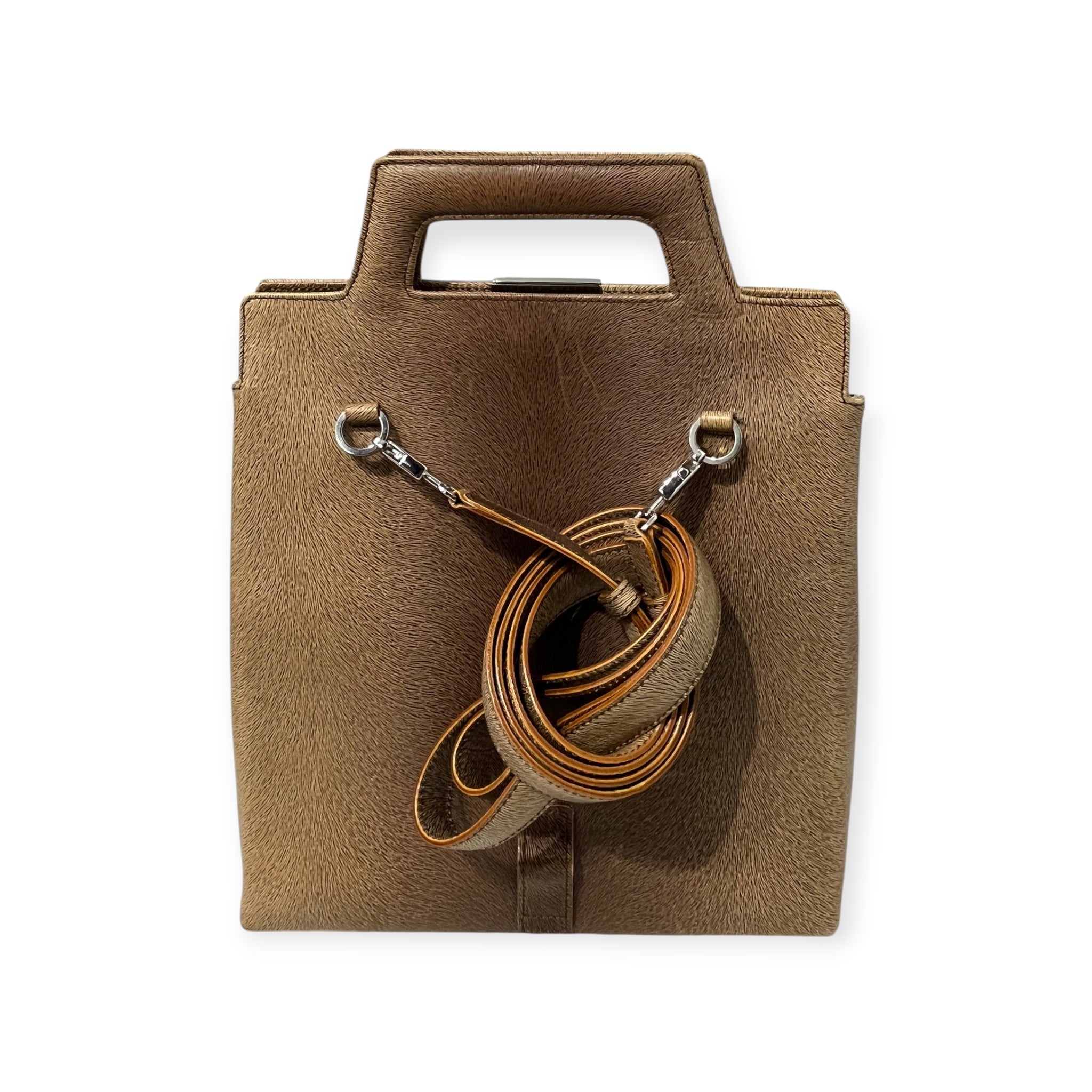 Salvatore Ferragamo/Bag/Animal Pattern/Leather/BEG/EPI DEER TEXTURED BAG view 3