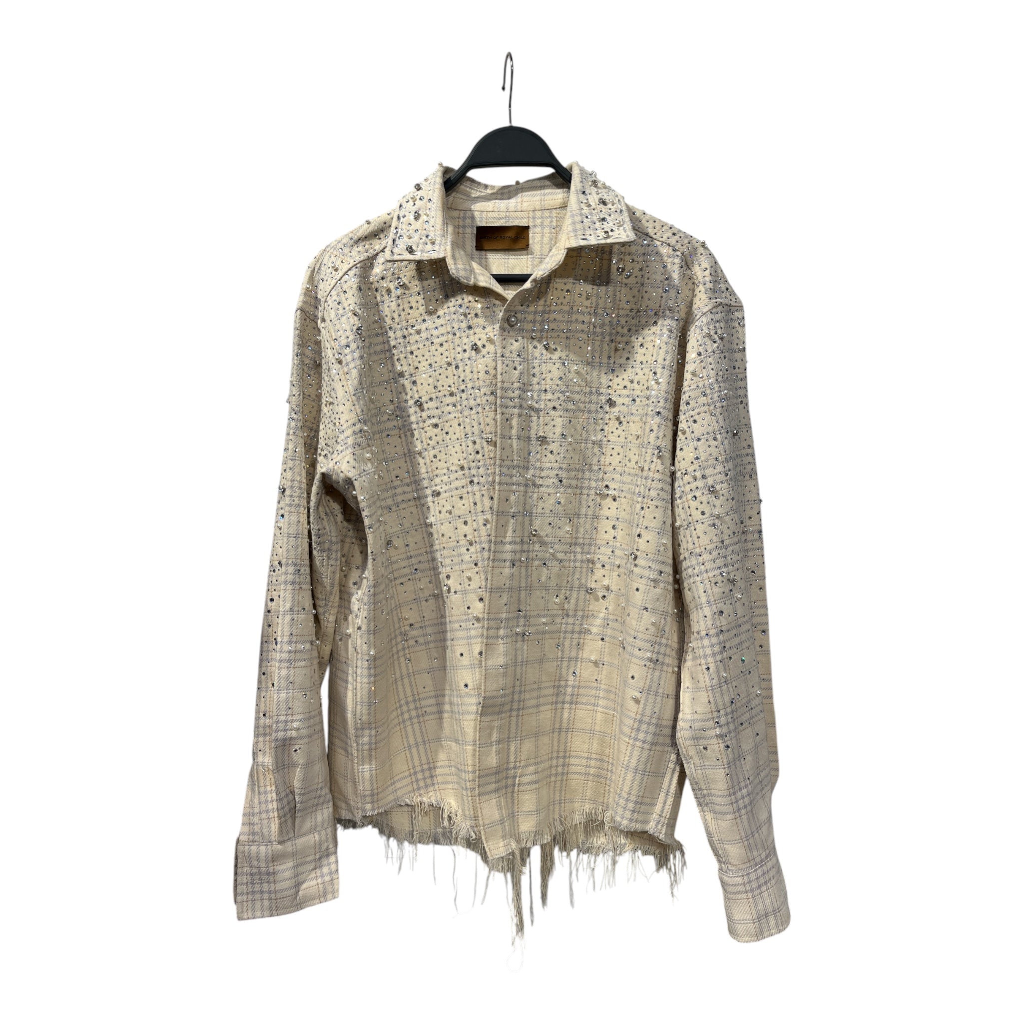 Birth Of Royal Child/Flannel Shirt/M/Polyester/CRM/Plaid/20K PEARL DIAMOND