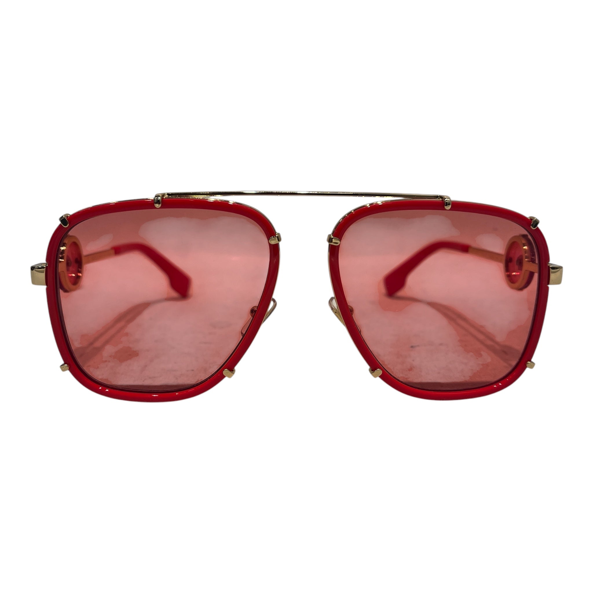 VERSACE/Sunglasses/Metal/RED/M's/tinted aviator mod. 2233 view 1