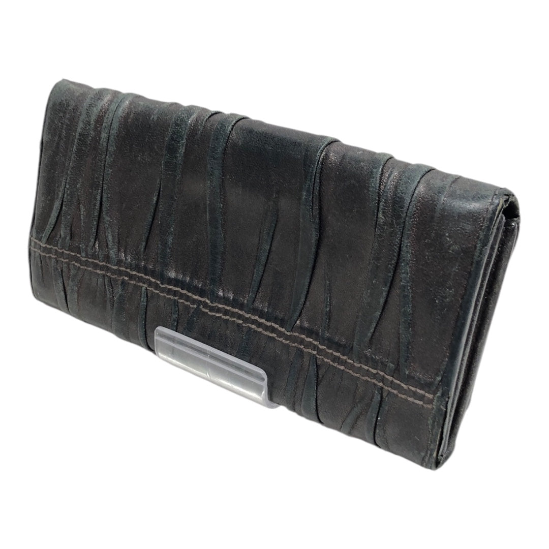 PRADA/Wallet/Leather/BLK/PURPLE METALLIC RUCHED LEATHER view 2