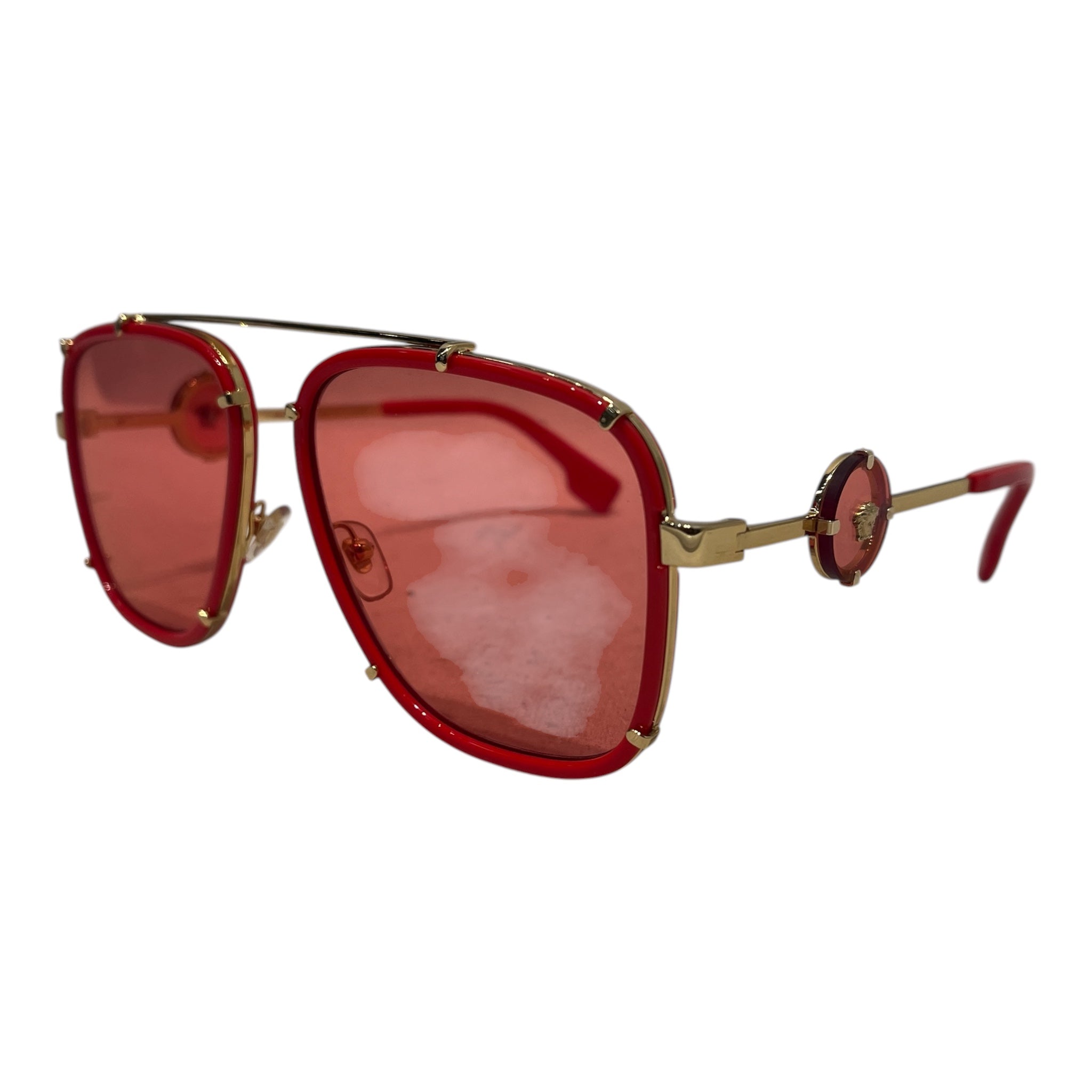 VERSACE/Sunglasses/Metal/RED/M's/tinted aviator mod. 2233 view 2