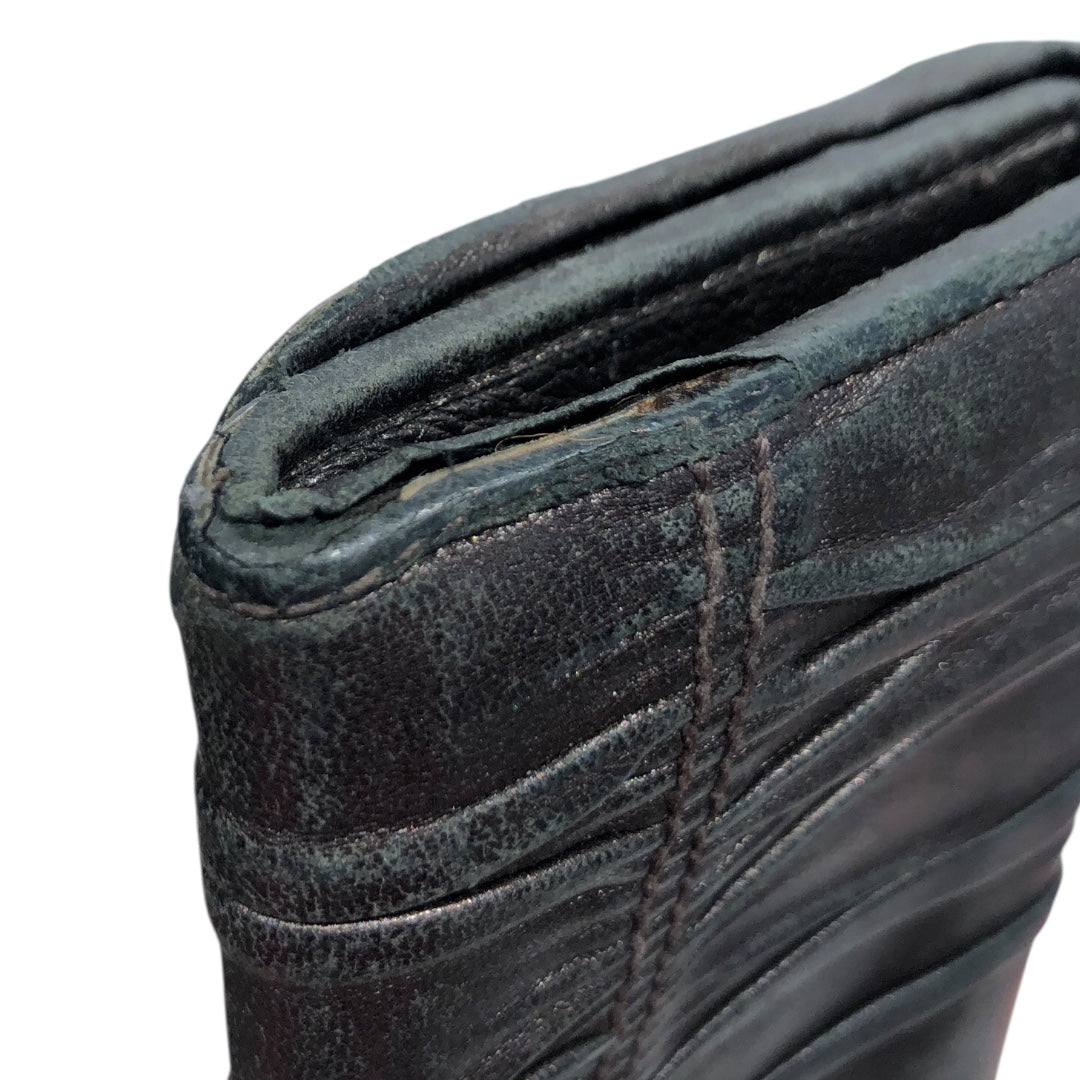 PRADA/Wallet/Leather/BLK/PURPLE METALLIC RUCHED LEATHER view 5