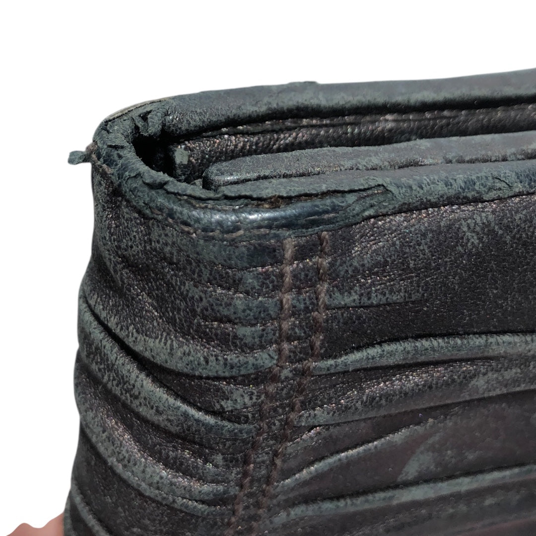 PRADA/Wallet/Leather/BLK/PURPLE METALLIC RUCHED LEATHER view 6