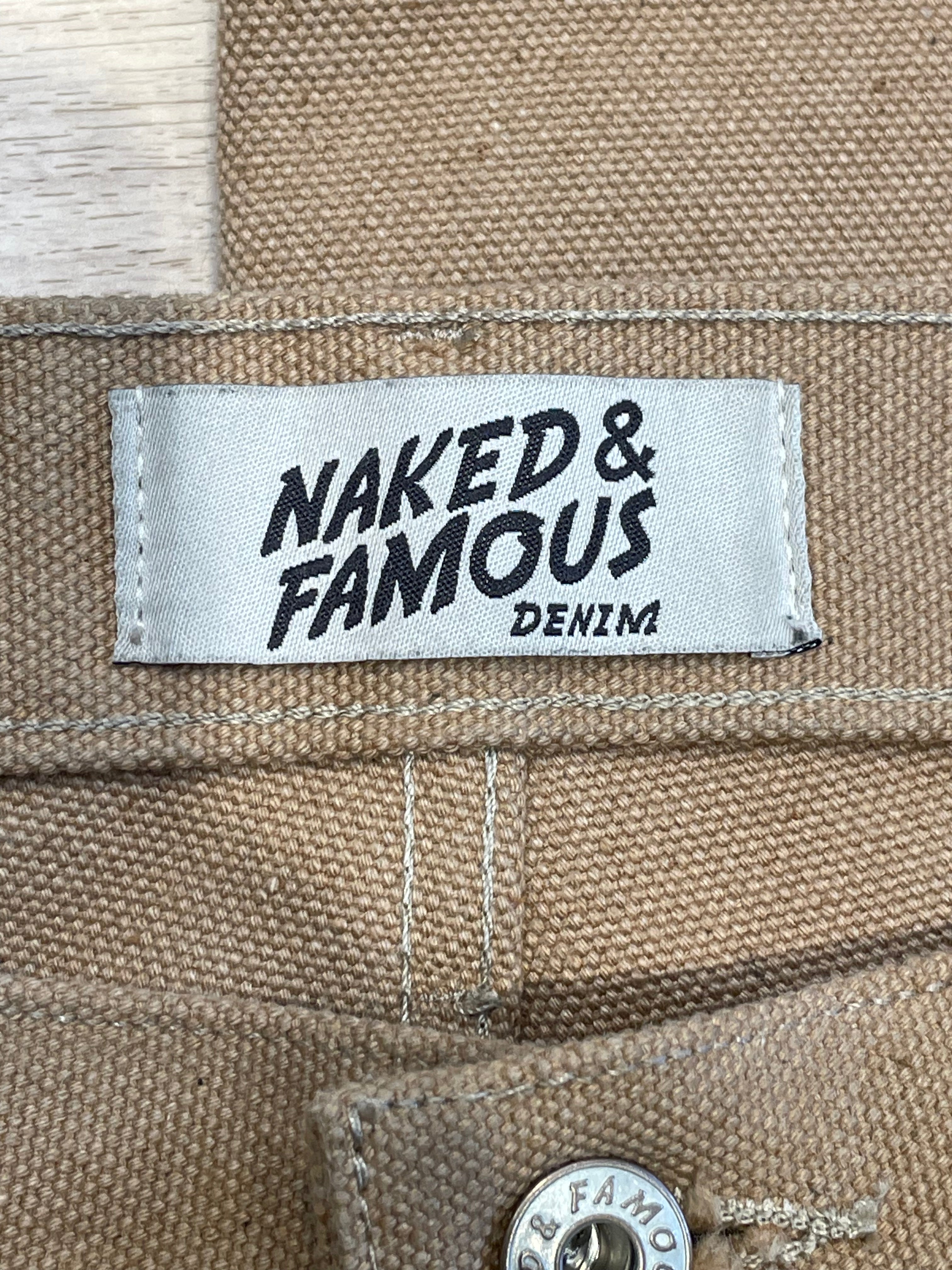 NAKED & FAMOUS DENIM/Straight Pants/32/Denim/BEG/ view 3