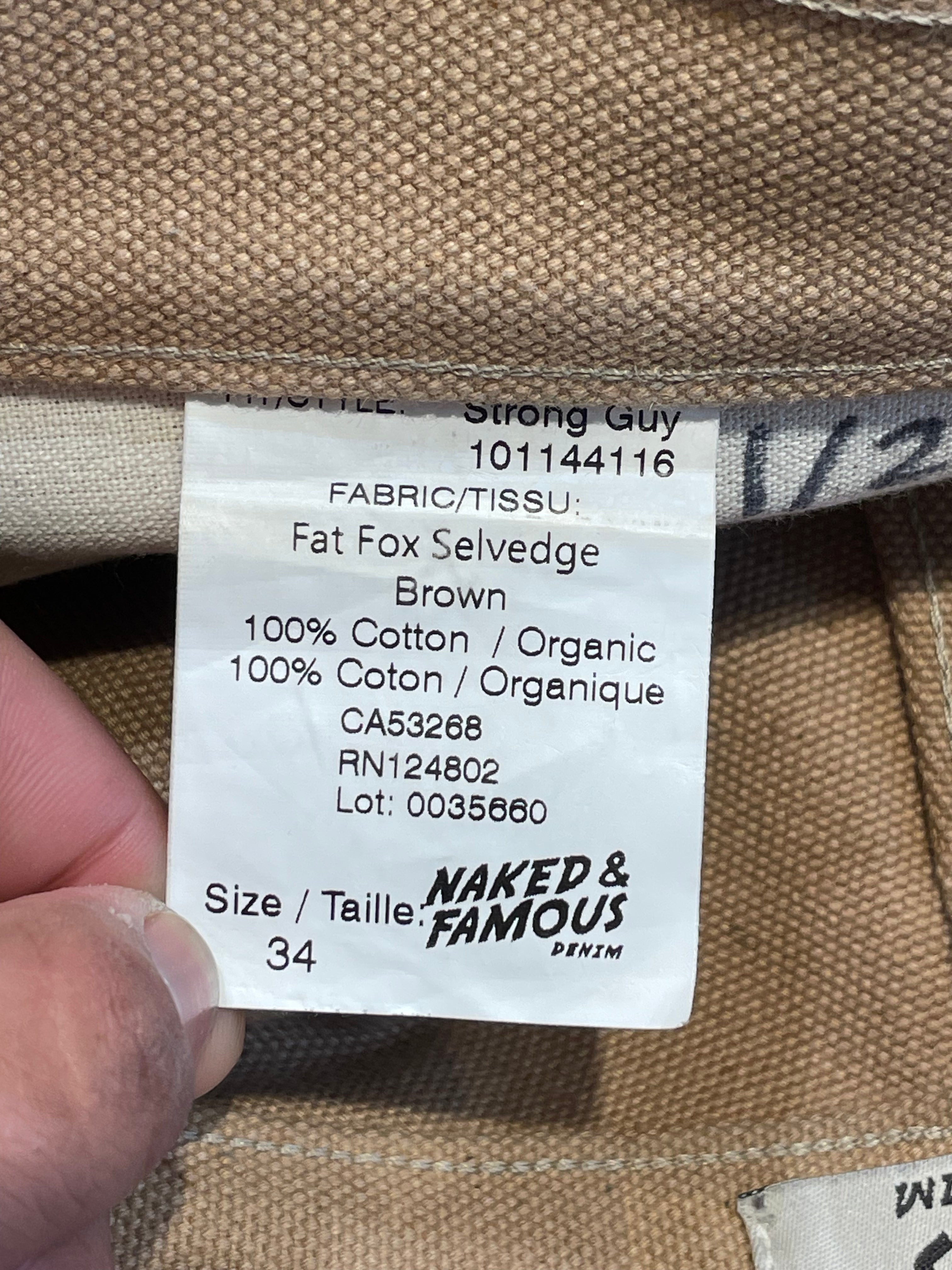 NAKED & FAMOUS DENIM/Straight Pants/32/Denim/BEG/ view 4