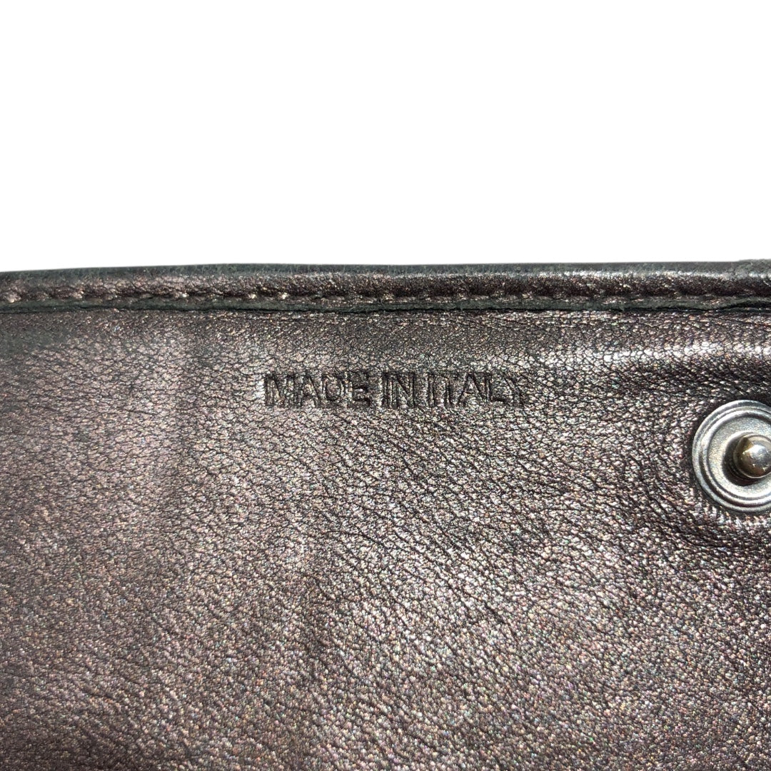 PRADA/Wallet/Leather/BLK/PURPLE METALLIC RUCHED LEATHER view 9