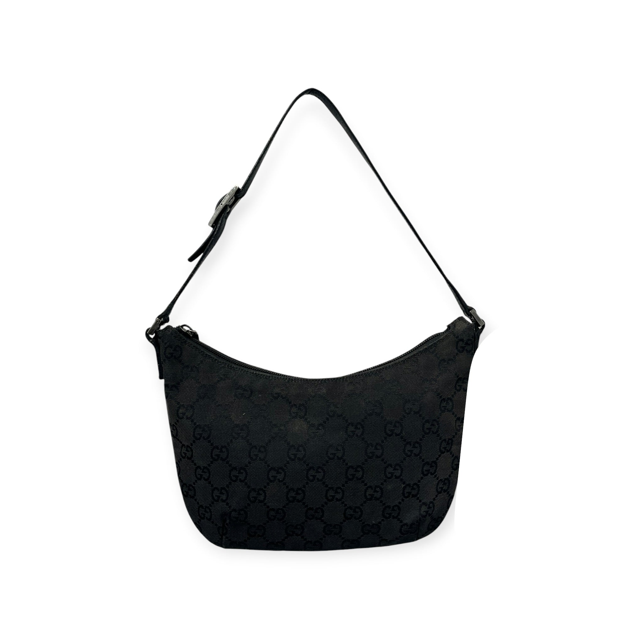 GUCCI/Hand Bag/Monogram/Cotton/BLK/MONOGRAM BOAT POCHETTE view 2