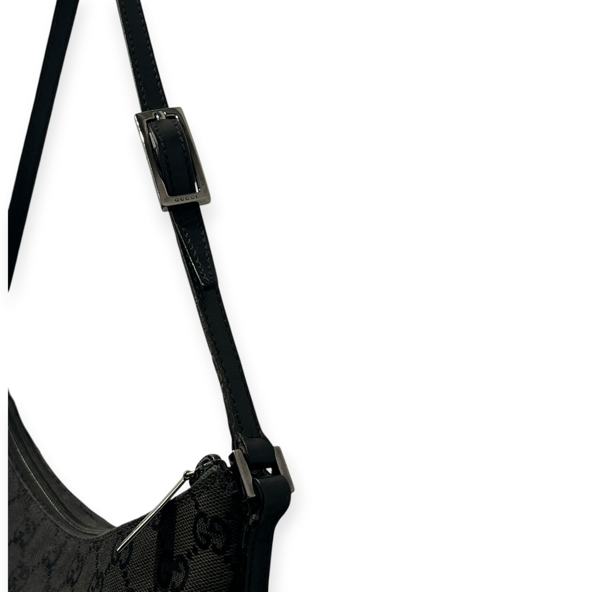 GUCCI/Hand Bag/Monogram/Cotton/BLK/MONOGRAM BOAT POCHETTE view 3