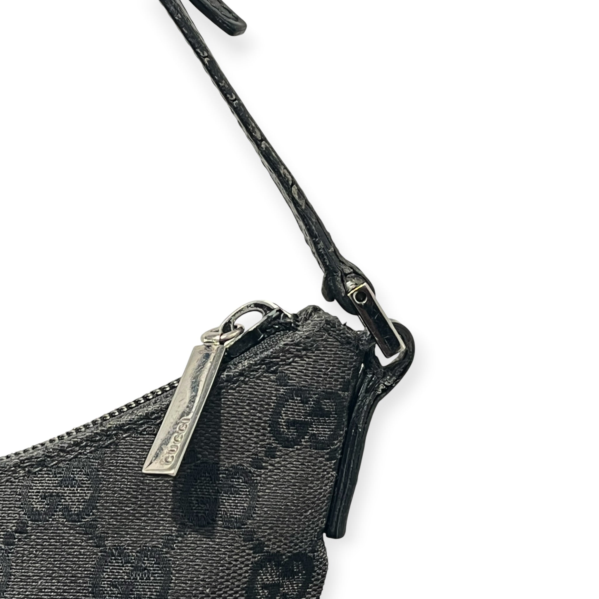 GUCCI/Hand Bag/Monogram/Cotton/BLK/MONOGRAM BOAT POCHETTE view 4