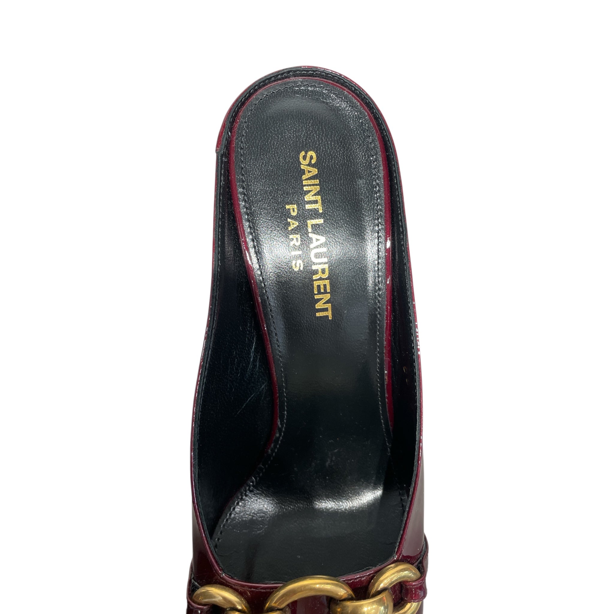 SAINT LAURENT/Heels/EU 37/Leather/BRD/SEVERINE GOLD CHAIN view 3