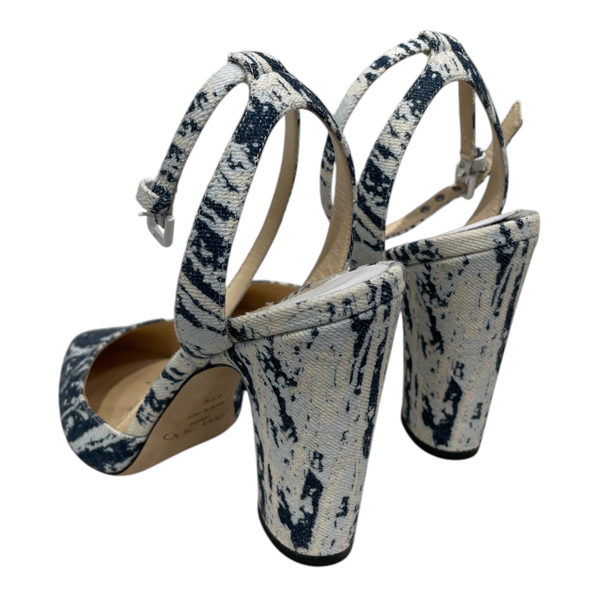 JIMMY CHOO/Heels/EU 38.5/All Over Print/Cotton/BLU/ view 2