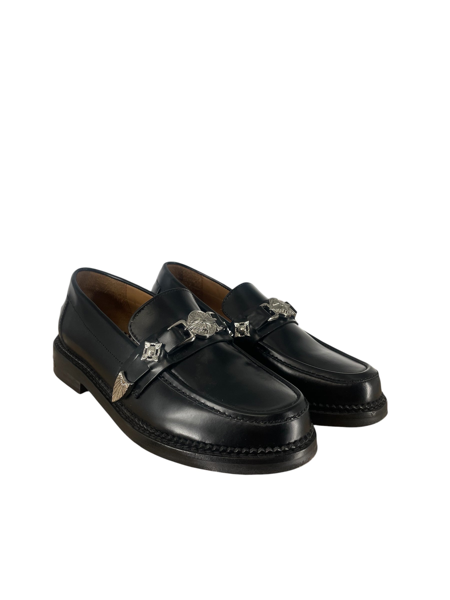 TOGA PULLA/Loafers/EU 39/Leather/BLK/Slip-on/EMBELLISHED LOAFER view 1