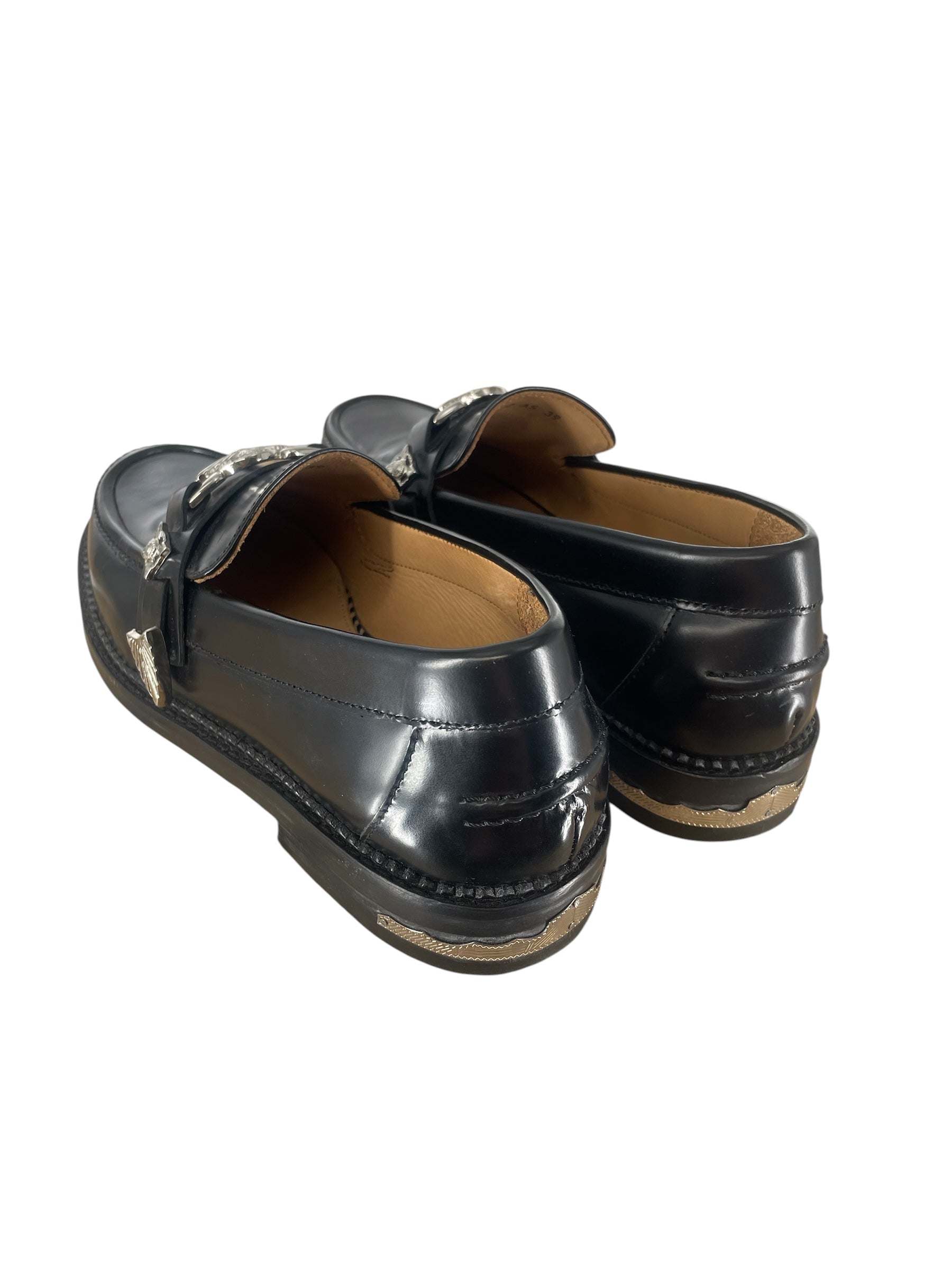 TOGA PULLA/Loafers/EU 39/Leather/BLK/Slip-on/EMBELLISHED LOAFER view 2
