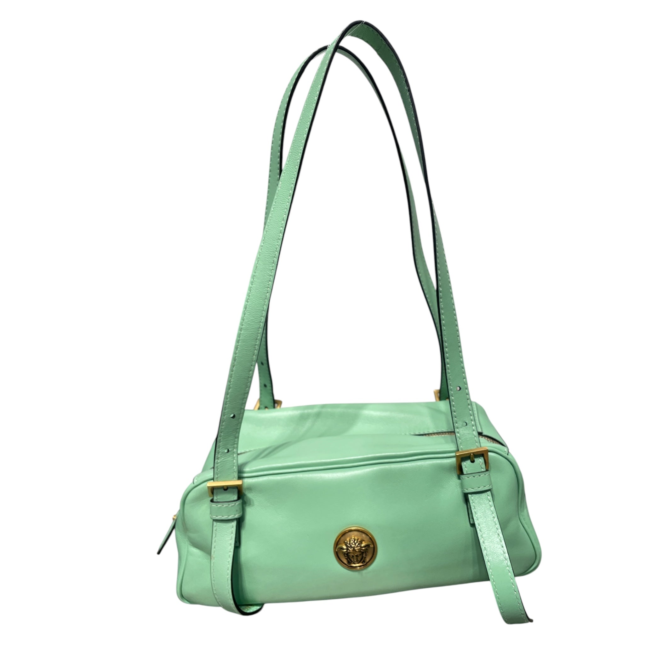VERSACE/Hand Bag/Leather/GRN/embleme nappa bowling bag view 1