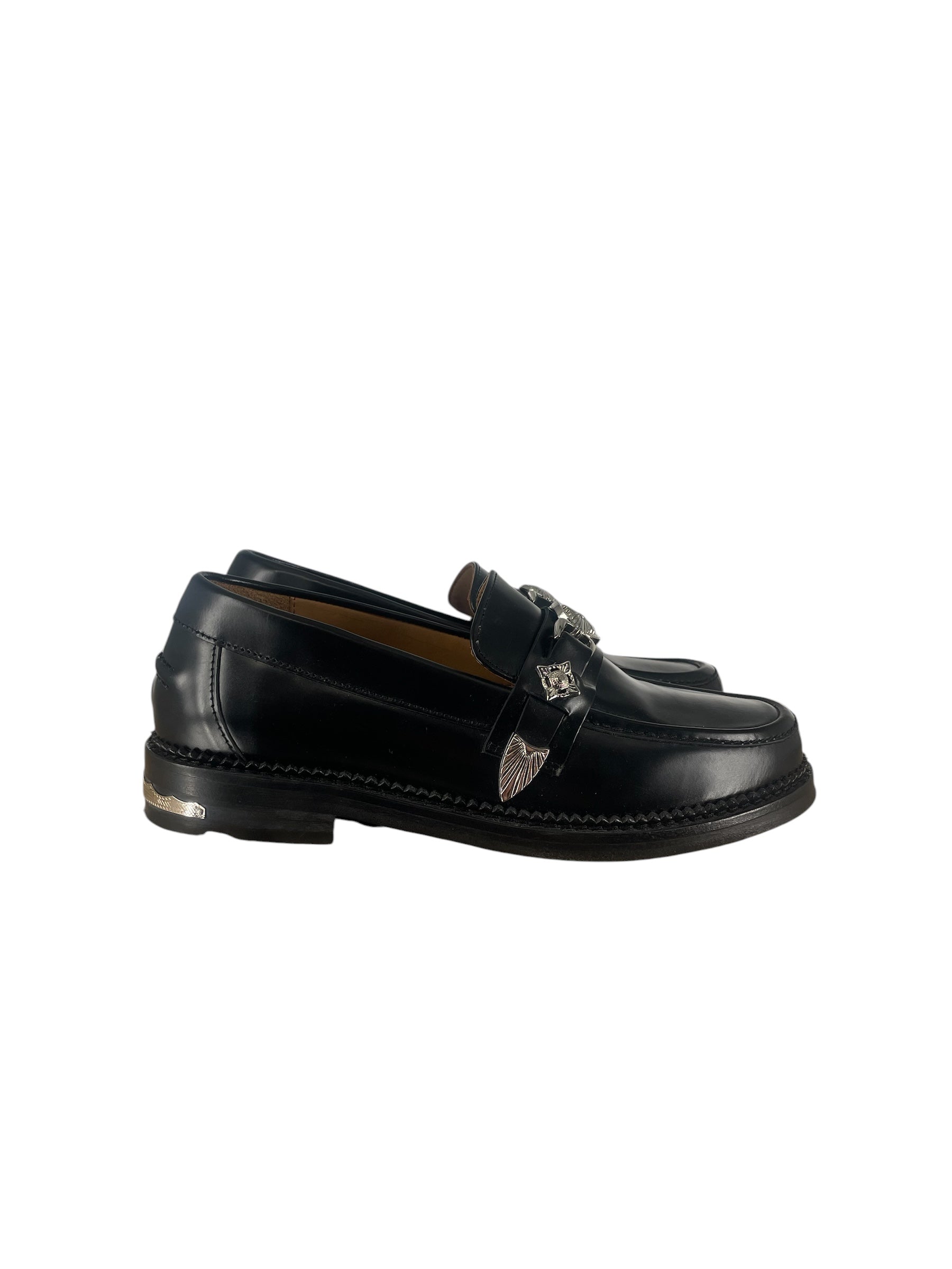 TOGA PULLA/Loafers/EU 39/Leather/BLK/Slip-on/EMBELLISHED LOAFER view 3
