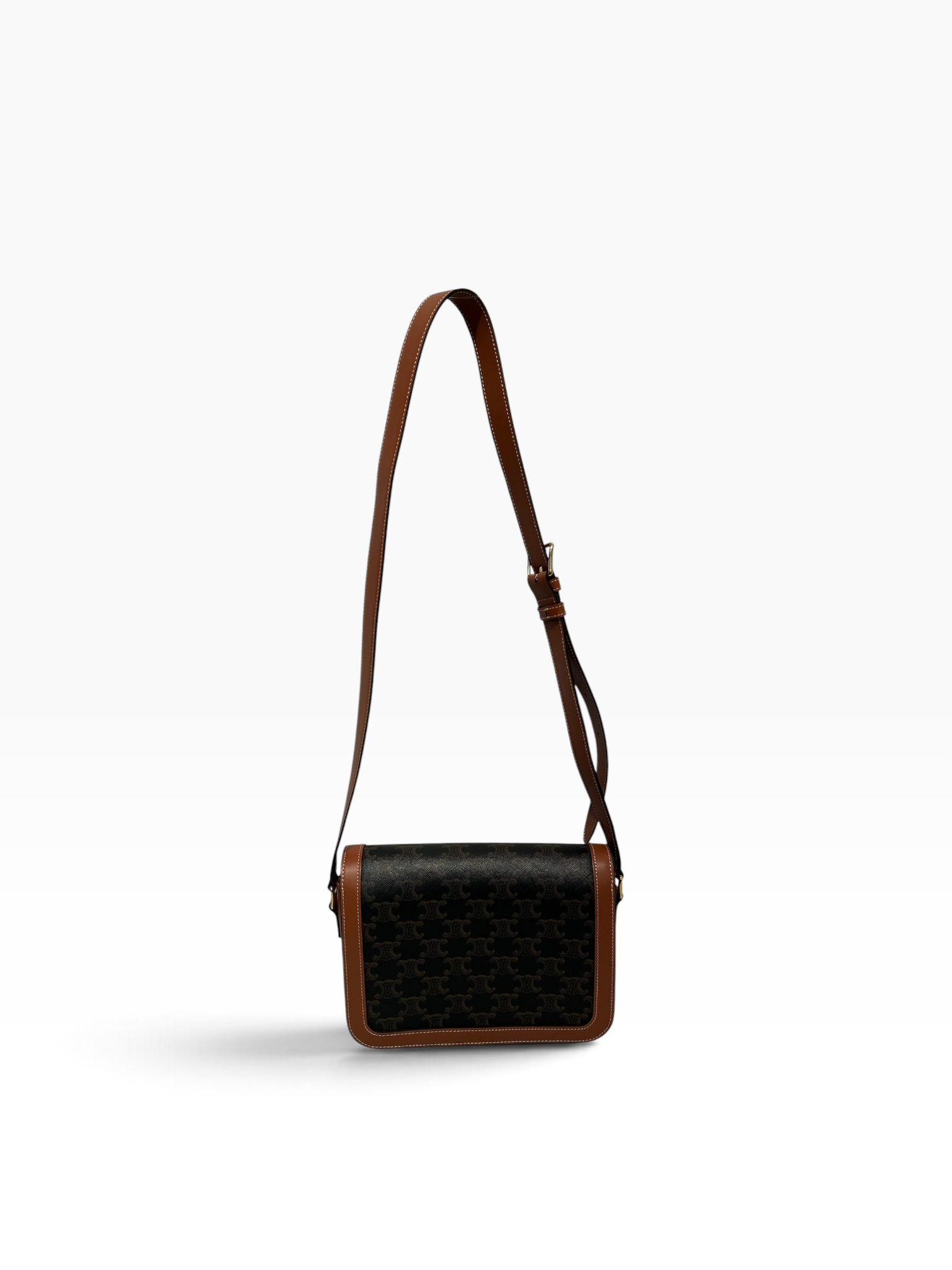 CELINE/Cross Body Bag/All Over Print/Leather/BRW/Triomphe Bag view 2