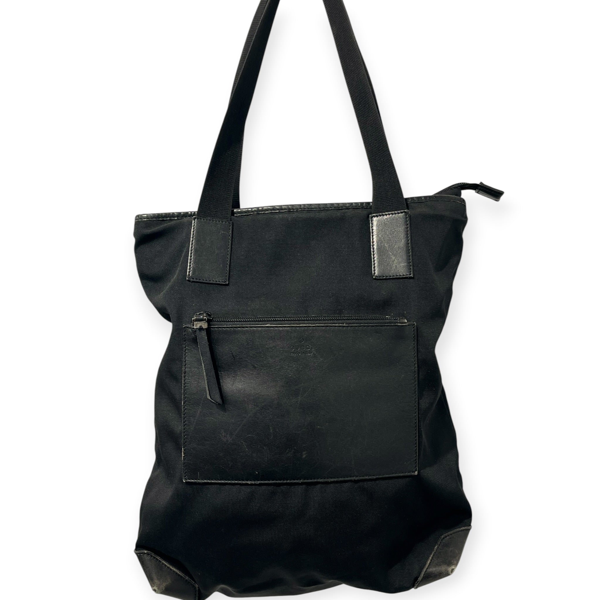 GUCCI/Tote Bag/Nylon/BLK/VINTAGE TOTE BAG view 1