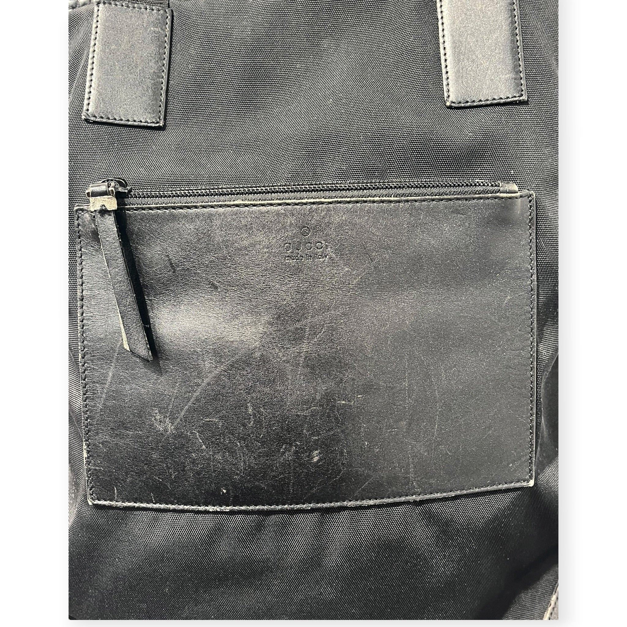 GUCCI/Tote Bag/Nylon/BLK/VINTAGE TOTE BAG view 4