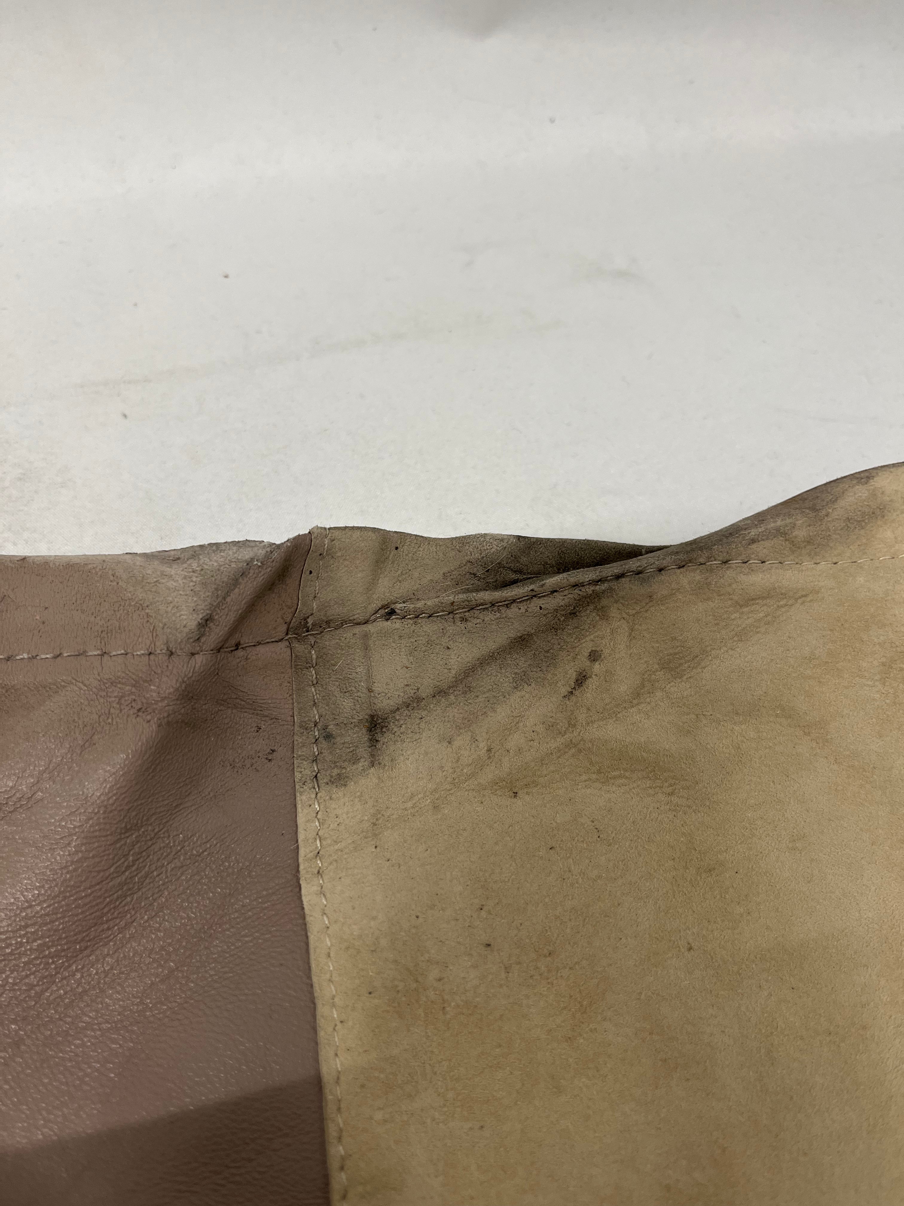 MARINE SERRE/Wide Leg Pants/38/Leather/GRY/GOLD LINE PATCHWORK view 8
