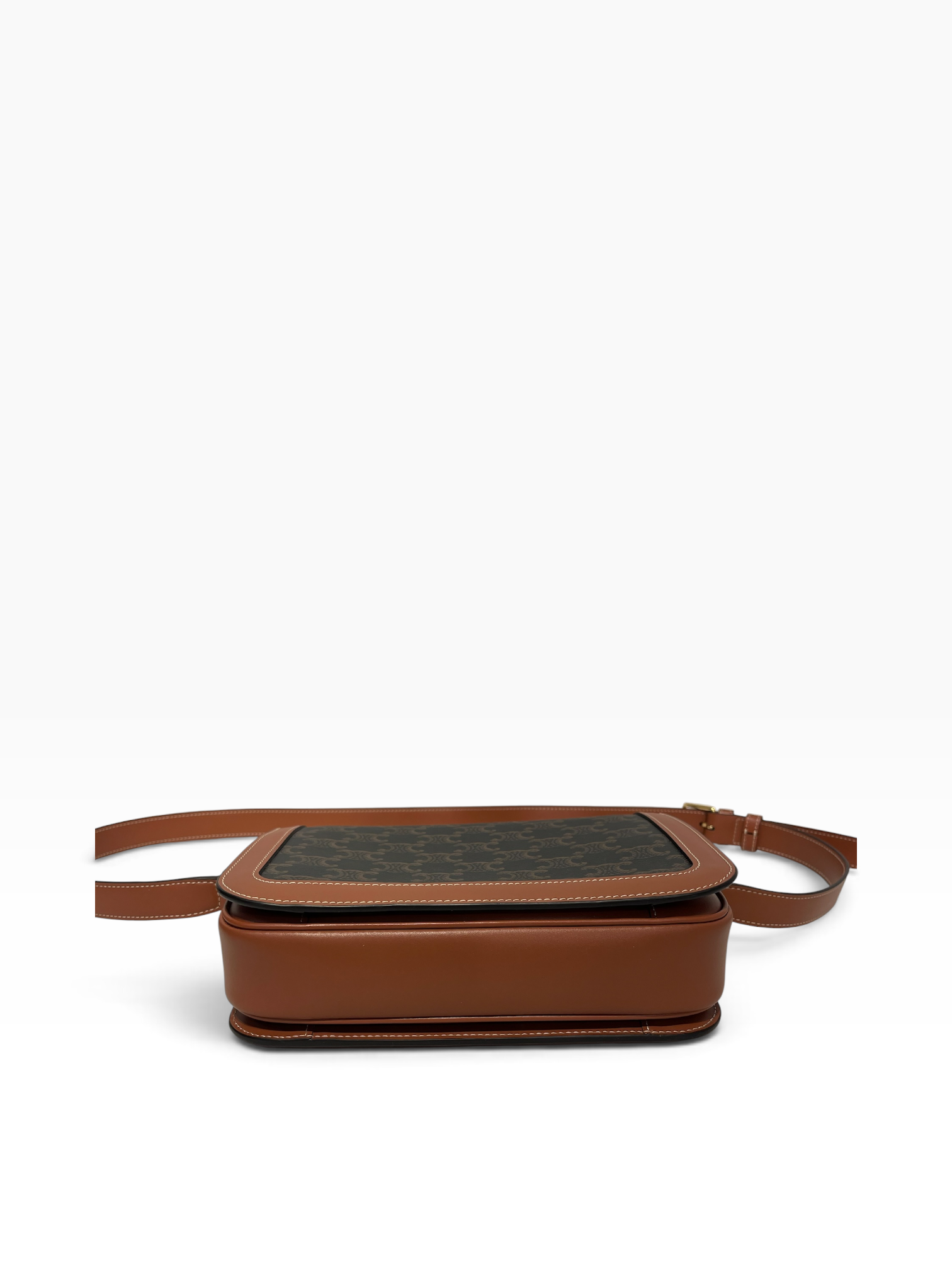 CELINE/Cross Body Bag/All Over Print/Leather/BRW/Triomphe Bag view 5