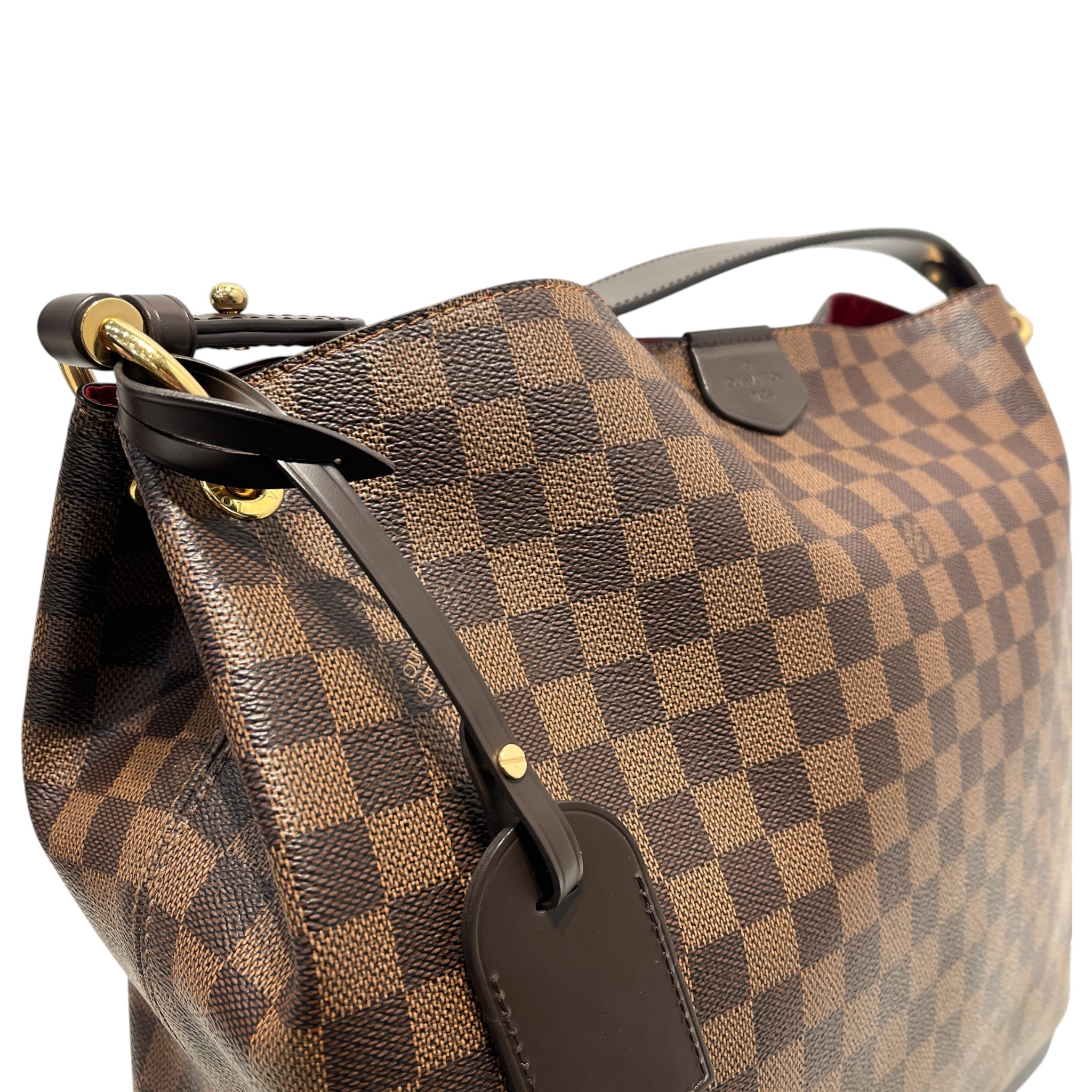 LOUIS VUITTON/Tote Bag/Gingham Check/Leather/BRW/DAMIER GRACEFUL MM view 6