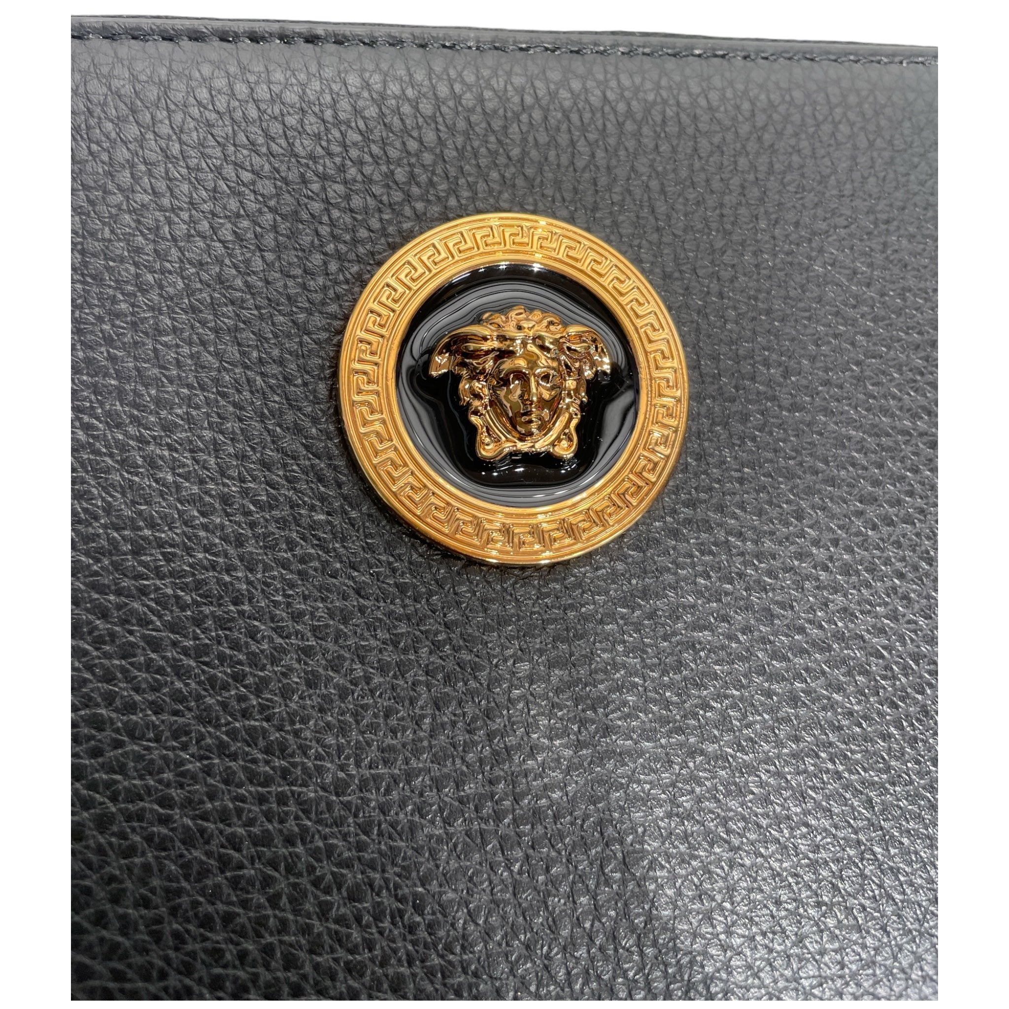 VERSACE/Cross Body Bag/Leather/BLK/LOU  LEATHER GOLD EMBLEM view 5