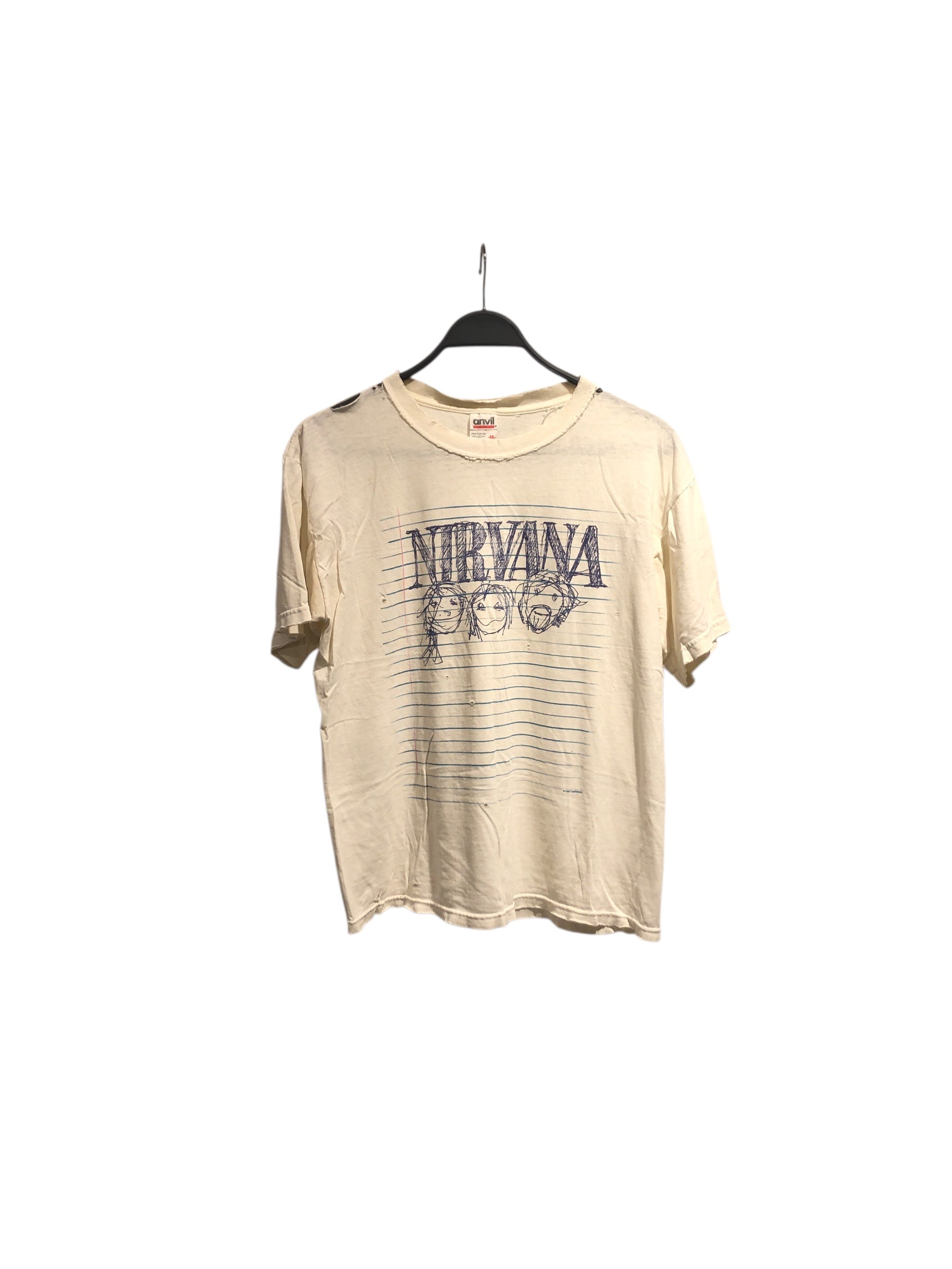 Vintage/T-Shirt/M/Cotton/WHT/Graphic/Vintage Nirvana Notebook Ppr T view 1