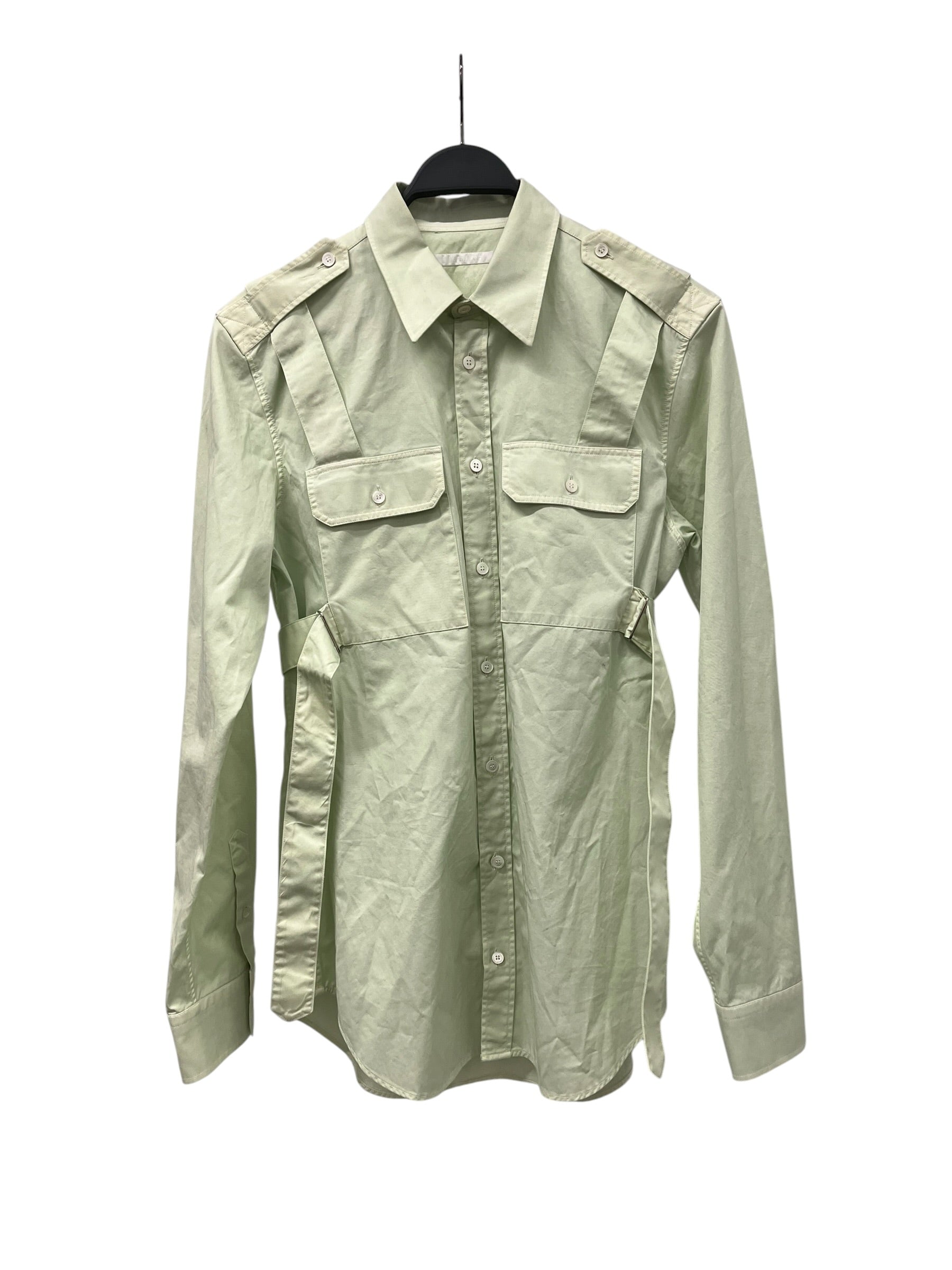 Helmut Lang/LS Shirt/M/Cotton/GRN/HARNESS STRAP/SHOULDER/BACK view 1