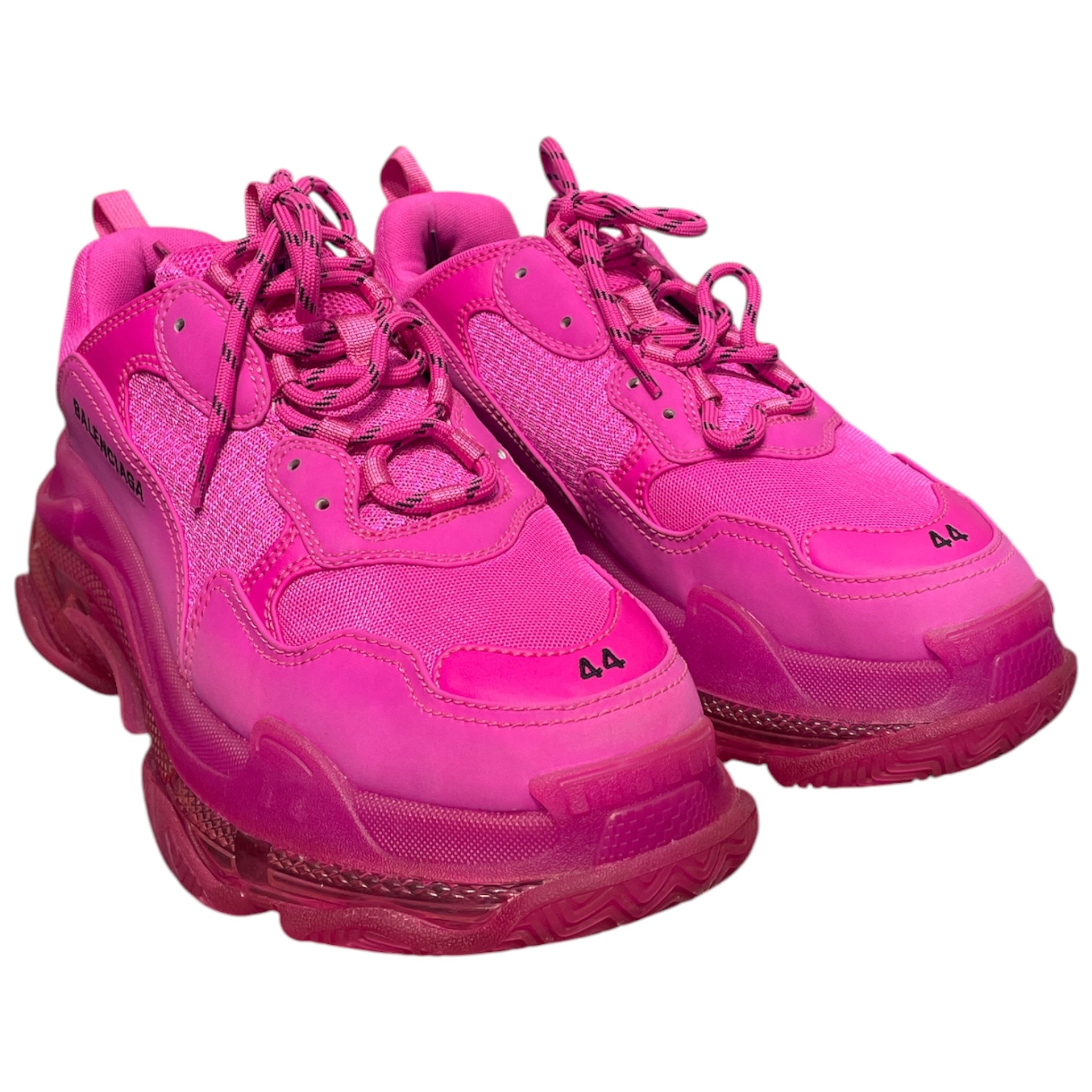 BALENCIAGA/Low-Sneakers/EU 44/Leather/PNK/TRIPLE S view 1