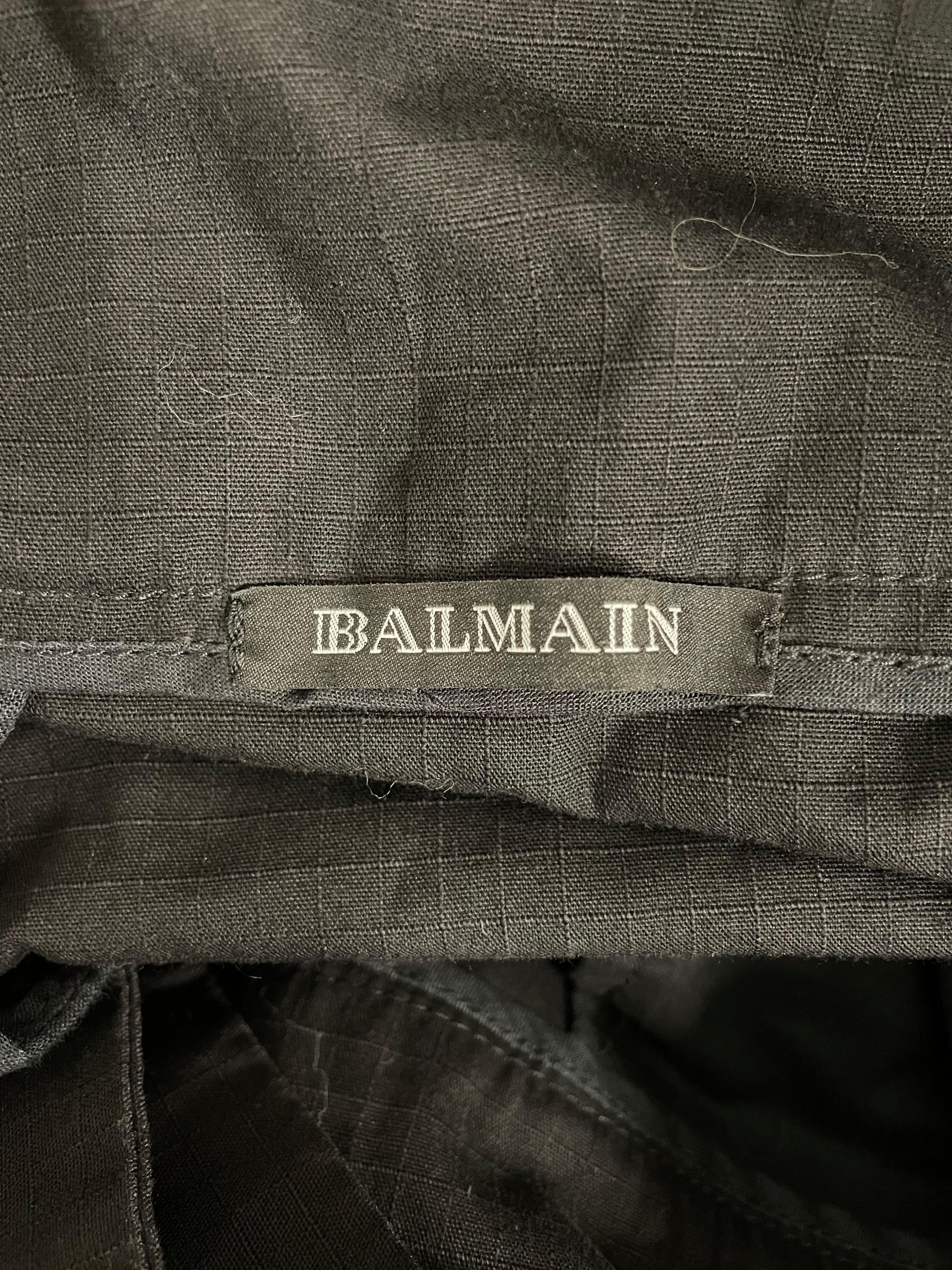 BALMAIN/Sarouel Pants/40/Cotton/BLK/BONDAGE PANTS view 3