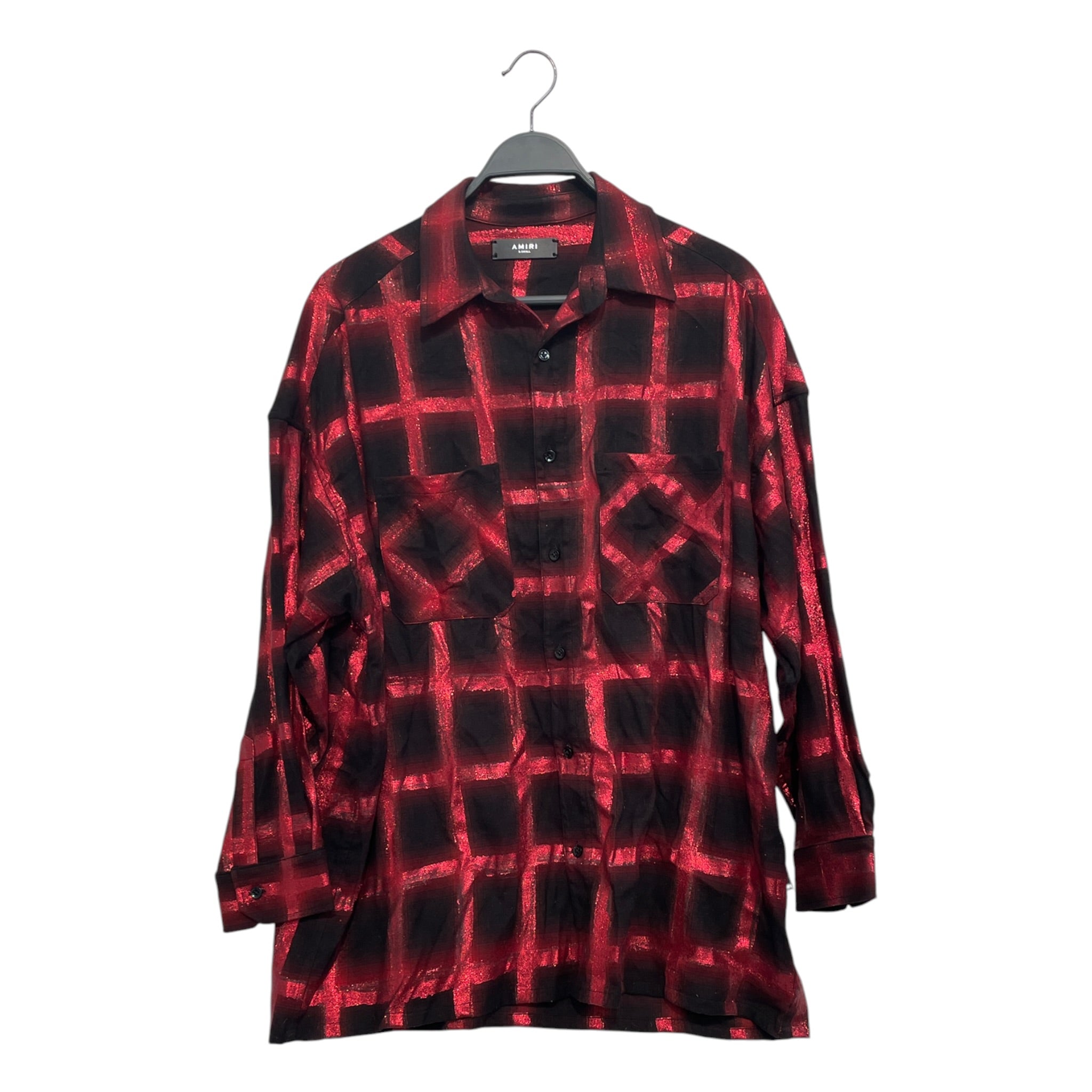 AMIRI/Flannel Shirt/XS/RED/Plaid/ view 1
