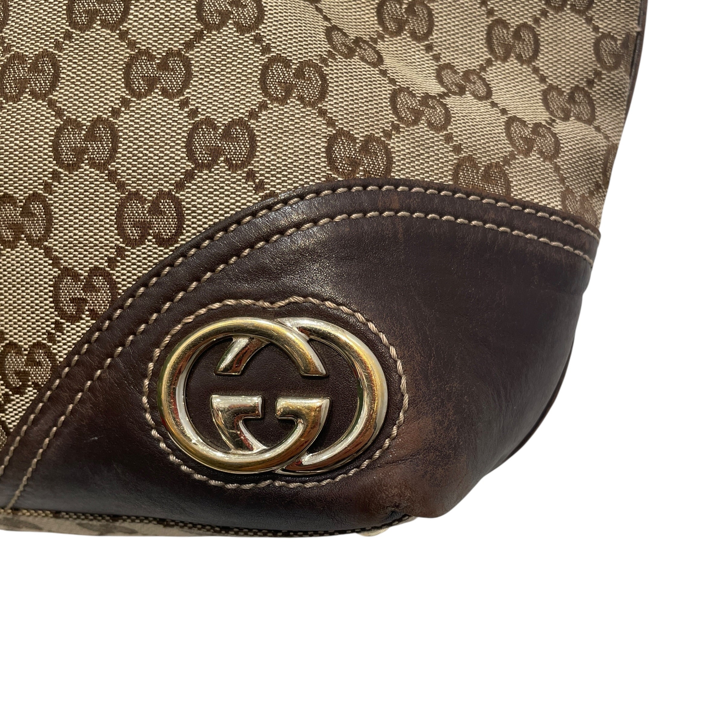 GUCCI/Tote Bag/Monogram/Leather/BRW/Monogram Tote view 4
