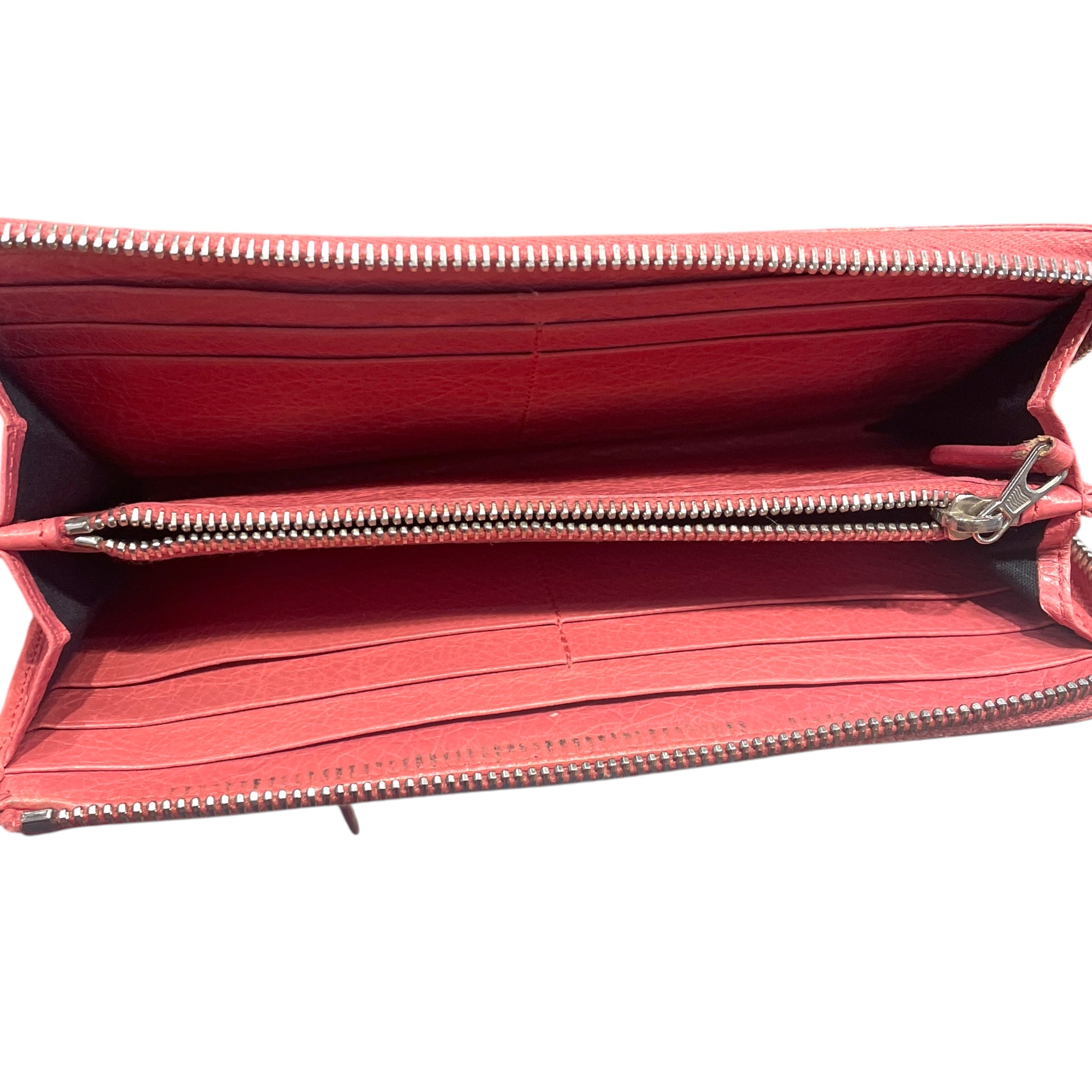 BALENCIAGA/Long Wallet/Leather/PNK/L's/Continental Zip Motocross view 3