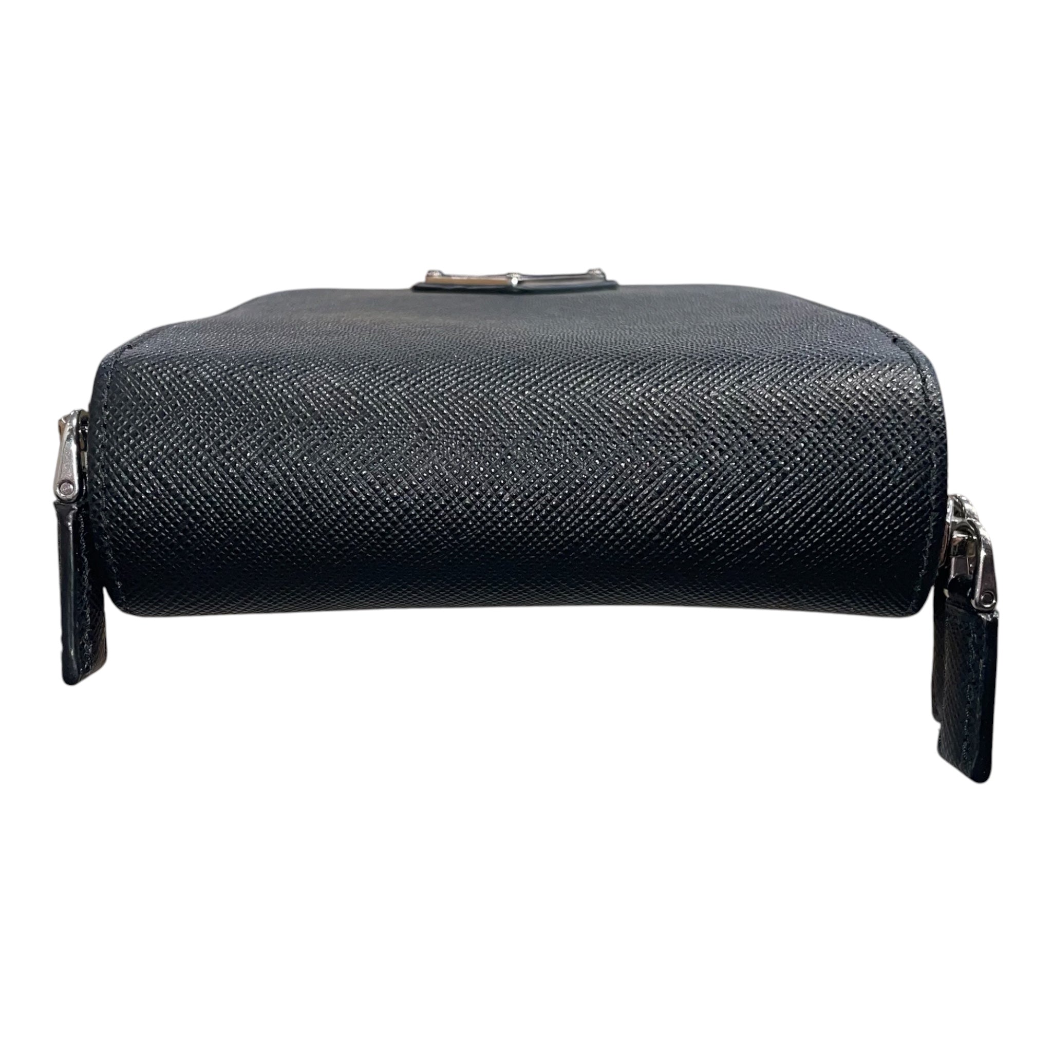 PRADA/Cross Body Bag/Leather/BLK/smartphone holder view 3
