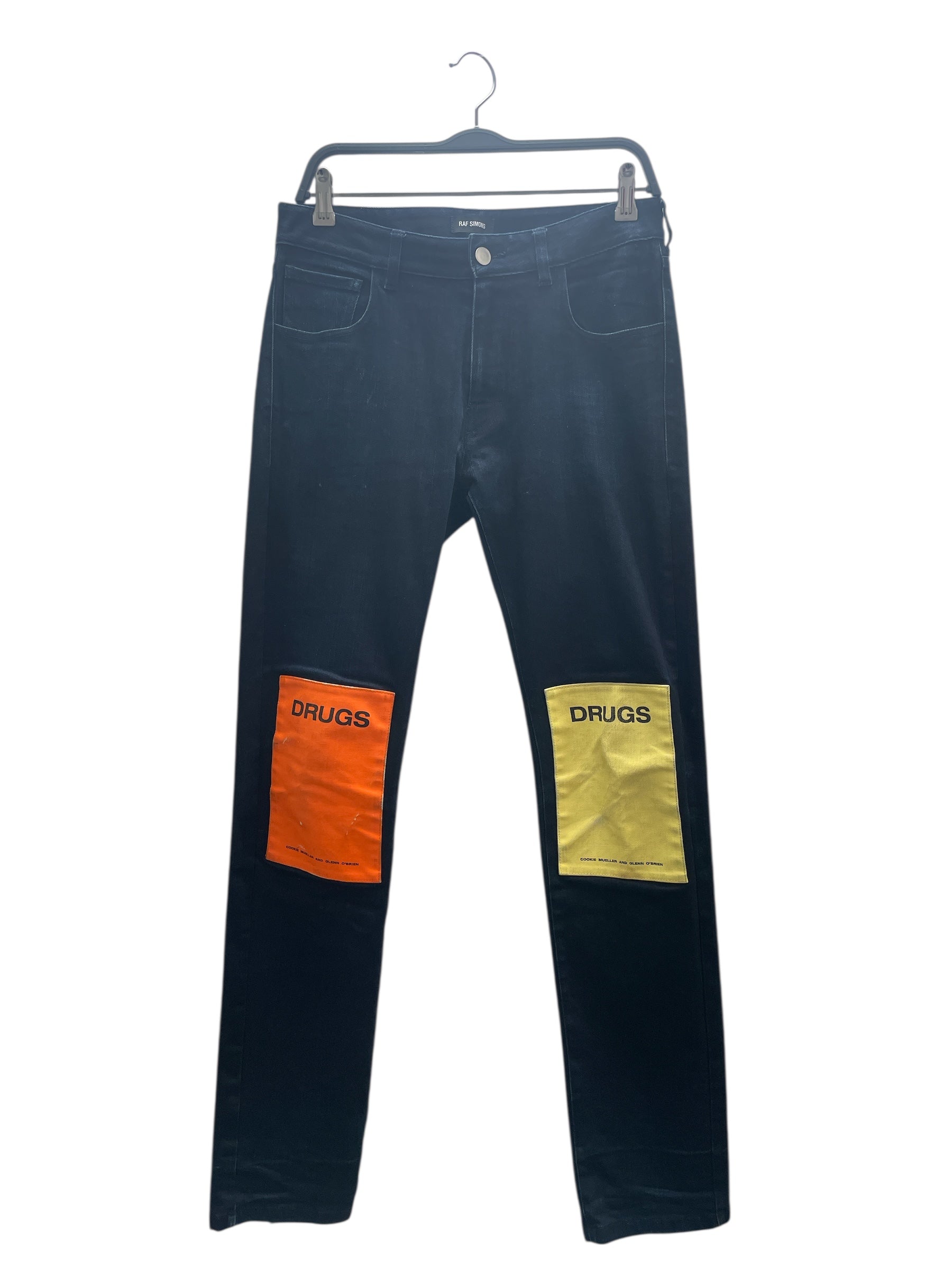 RAF SIMONS/Skinny Pants/30/Denim/BLU/DRUGS PATCHES A/W 18-19 view 1