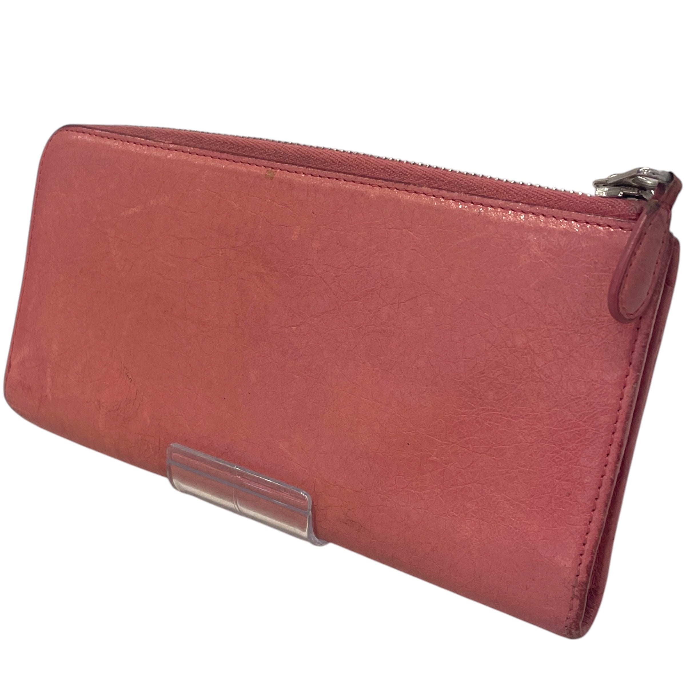 BALENCIAGA/Long Wallet/Leather/PNK/L's/Continental Zip Motocross view 2