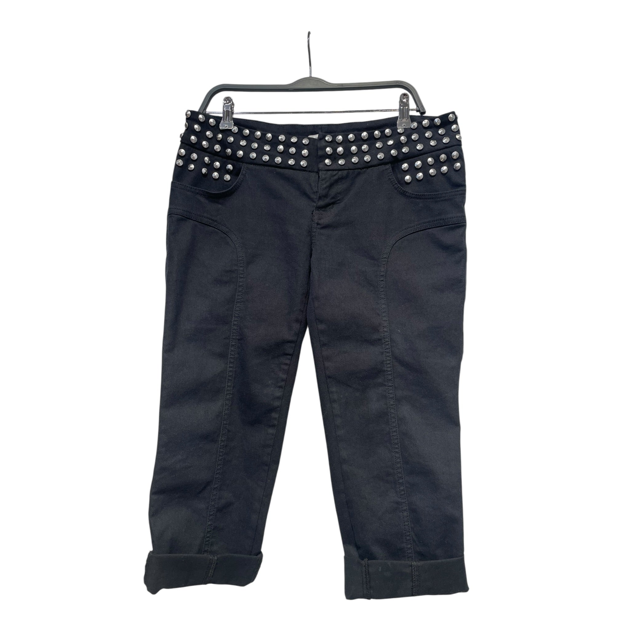 MOSCHINO/Bottoms/31/Cotton/BLK/STUD DETAIL view 1