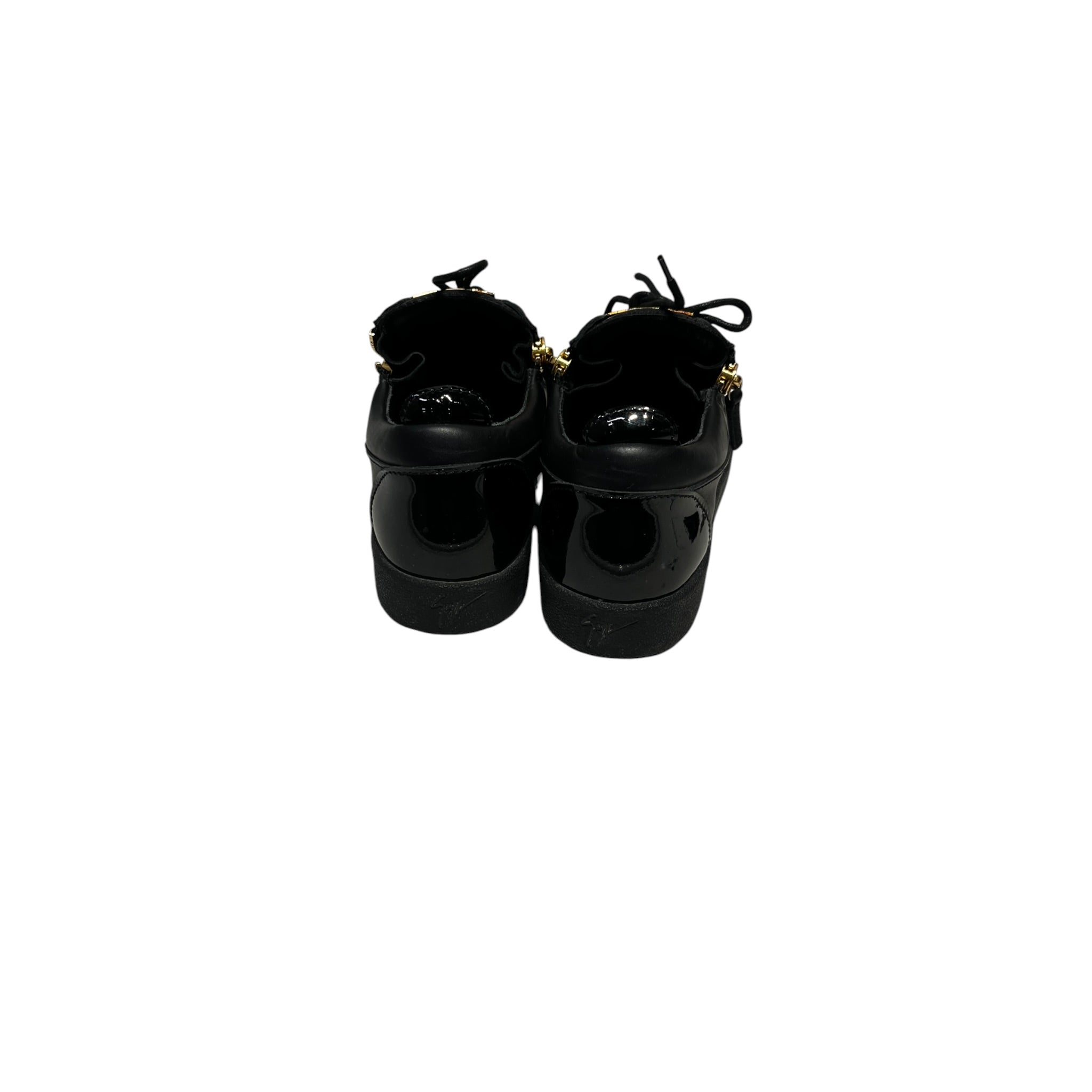 Giuseppe Zanotti/Low-Sneakers/EU 36/Leather/BLK/Gold zipper view 3
