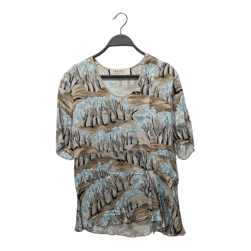 MARNI/SS Blouse/40/Multicolor/Rayon/All Over Print/CAMAO21A00TV337