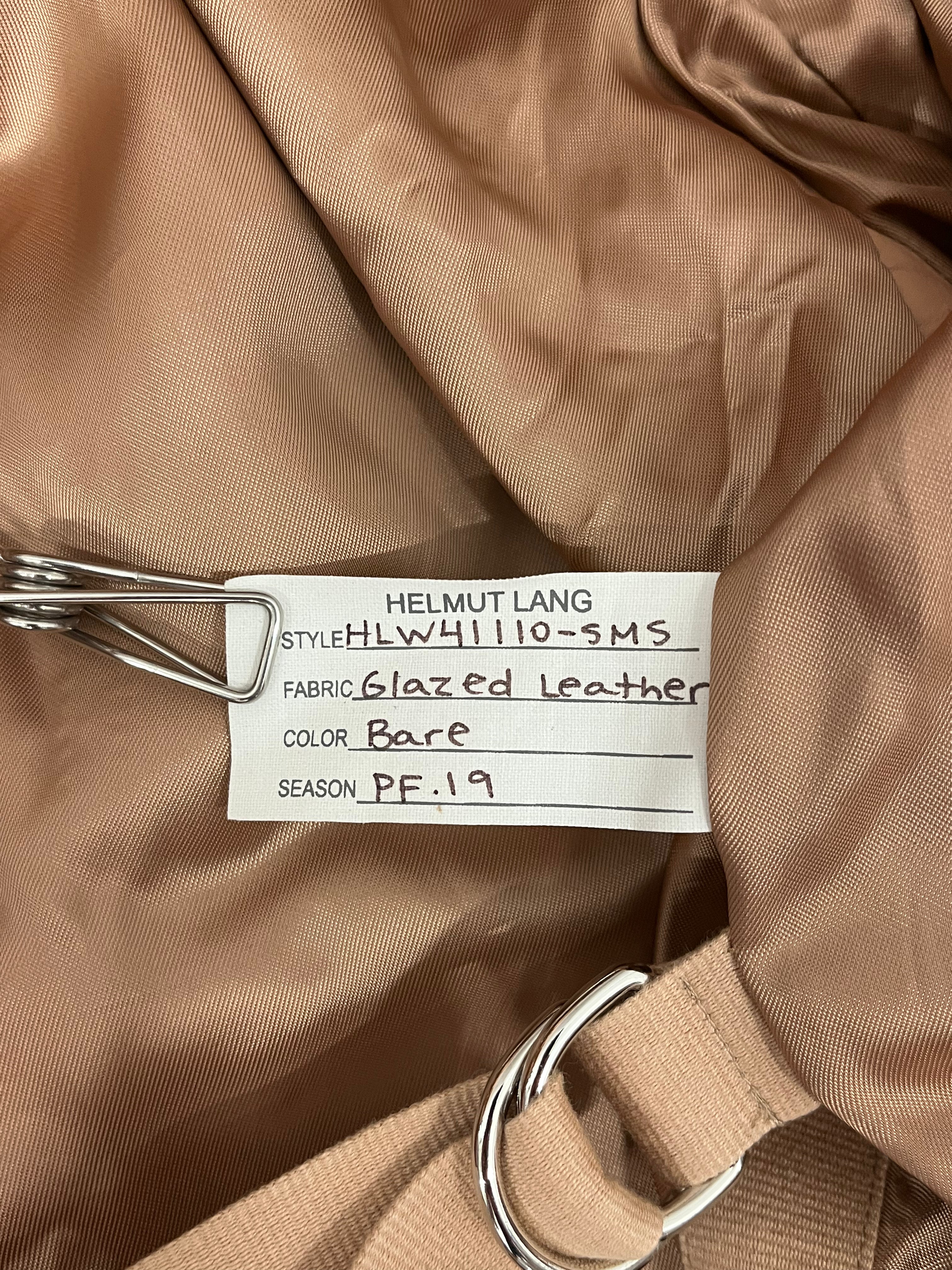 Helmut Lang/Leather Jkt/Leather/PNK/GLAZED ZIP/BUTTON CLOSURE view 3